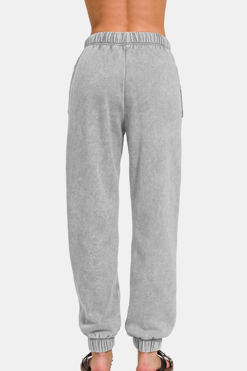 Blue Zone Planet | Zenana Full Size Acid Wash Fleece Drawstring Sweatpants with Pockets-BOTTOMS SIZES SMALL MEDIUM LARGE-[Adult]-[Female]-2022 Online Blue Zone Planet