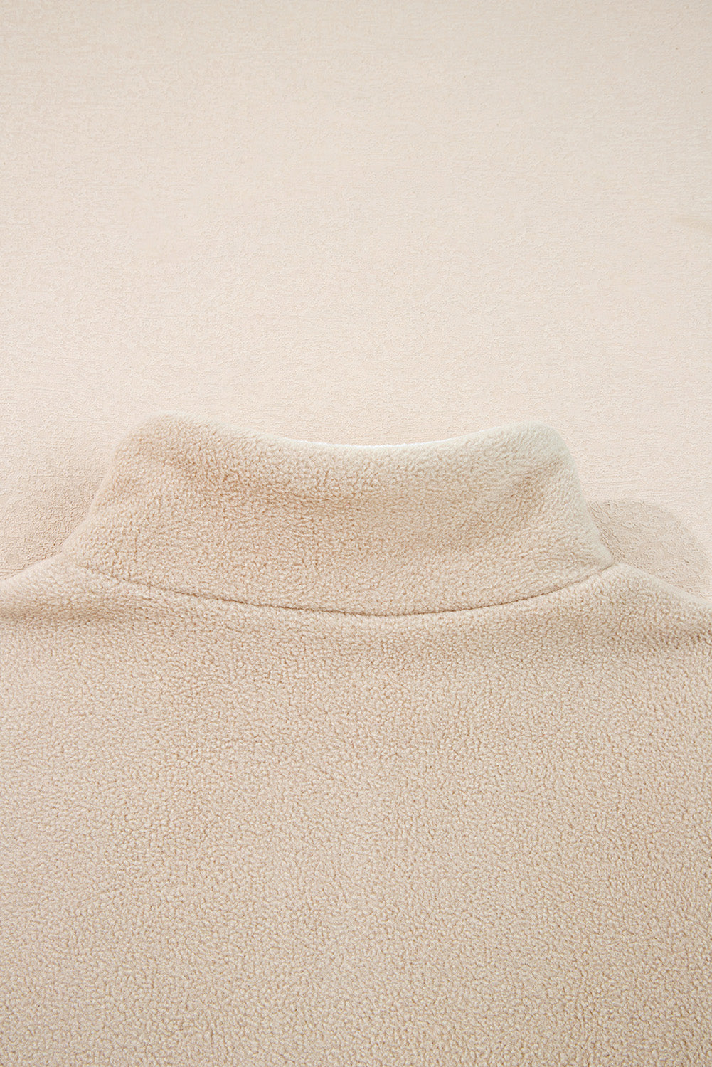Parchment Fleece Colorblock Patchwork Zipped Neck Pullover Sweatshirt-Tops/Sweatshirts & Hoodies-[Adult]-[Female]-2022 Online Blue Zone Planet