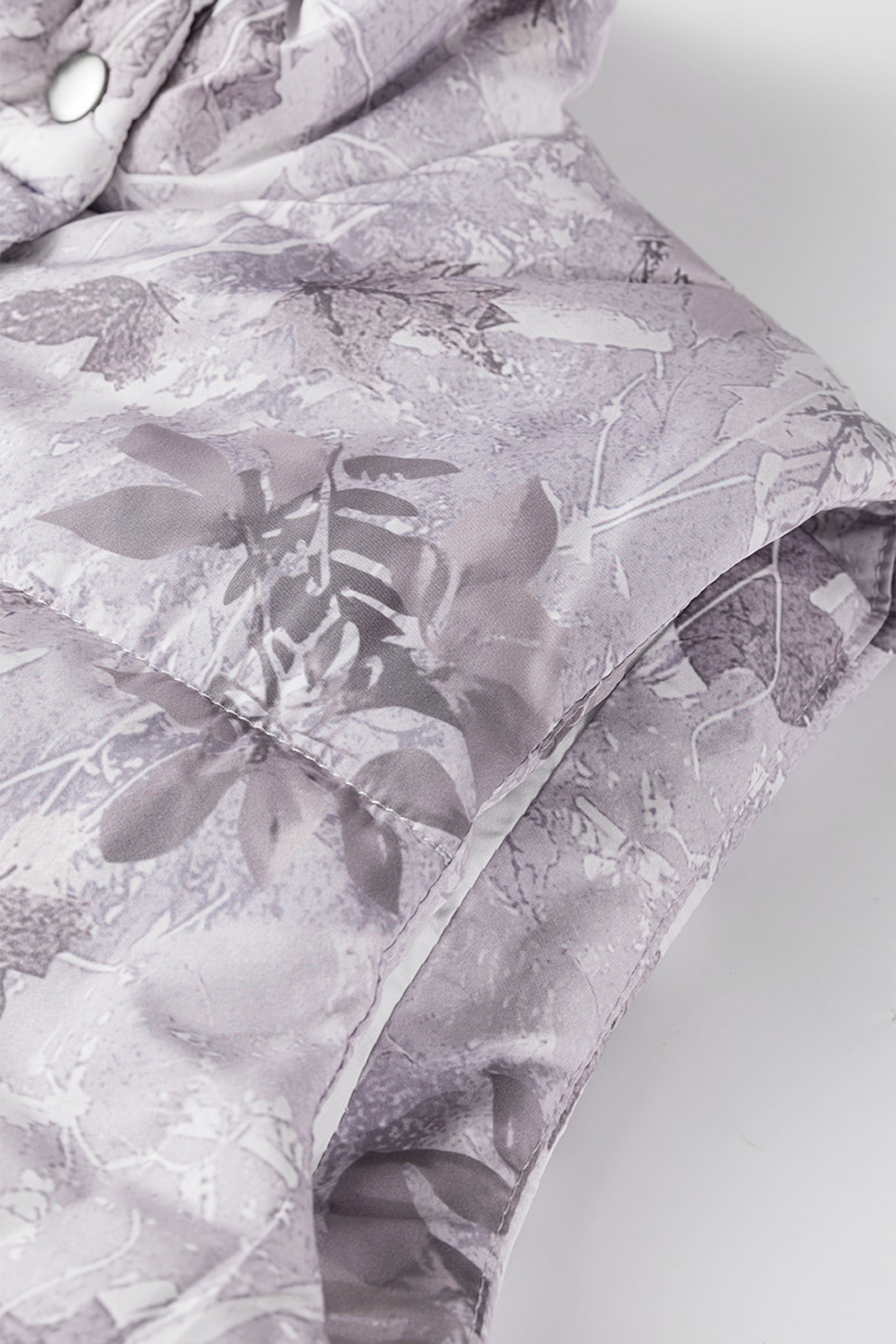 Gray Camo Leaf Print Winter Puffer Vest-TOPS / DRESSES-[Adult]-[Female]-2022 Online Blue Zone Planet