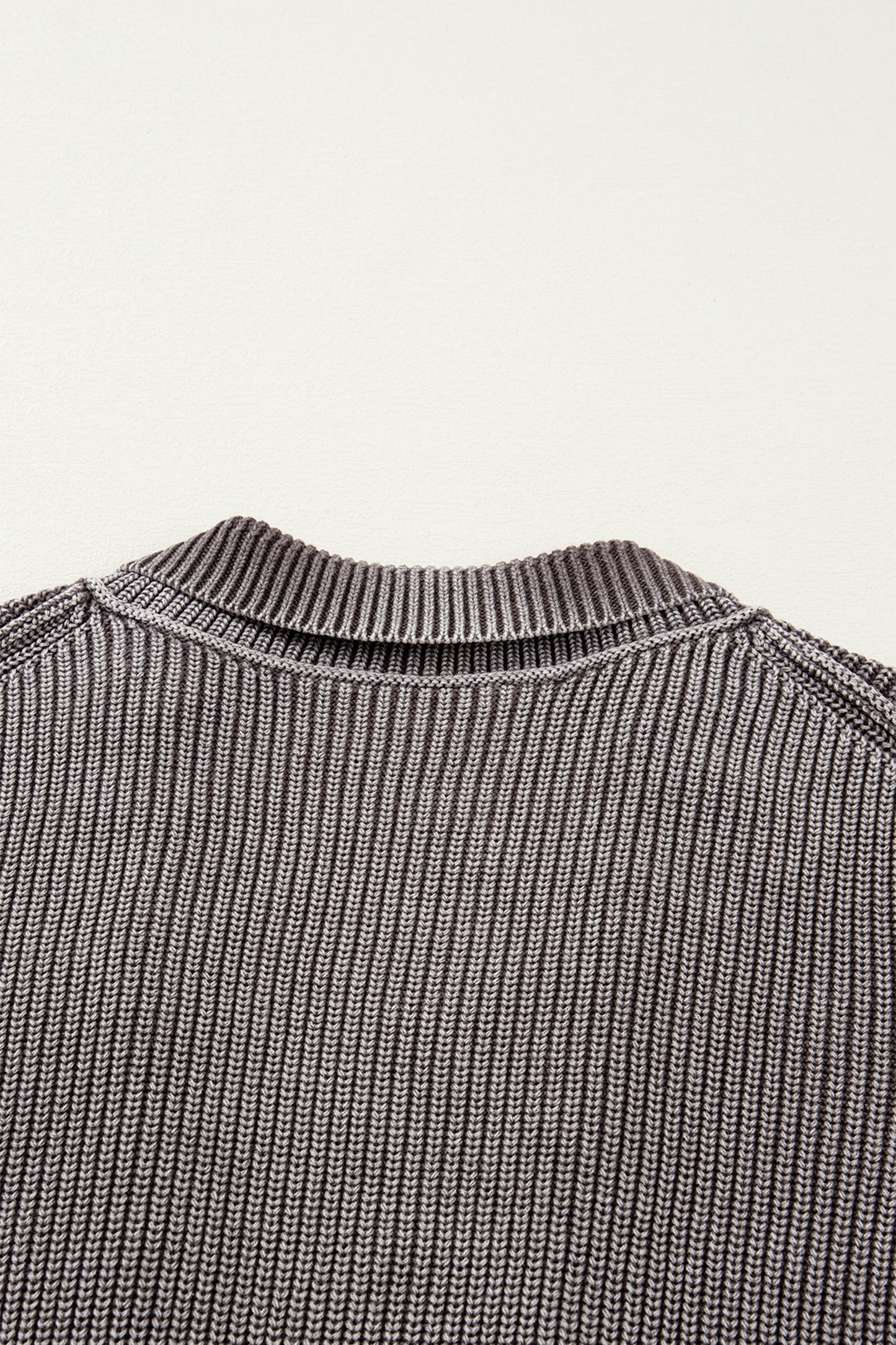 Dark Brown Mineral Wash Exposed Seam Patchwork Knit Open Sweater Cardigan-TOPS / DRESSES-[Adult]-[Female]-2022 Online Blue Zone Planet