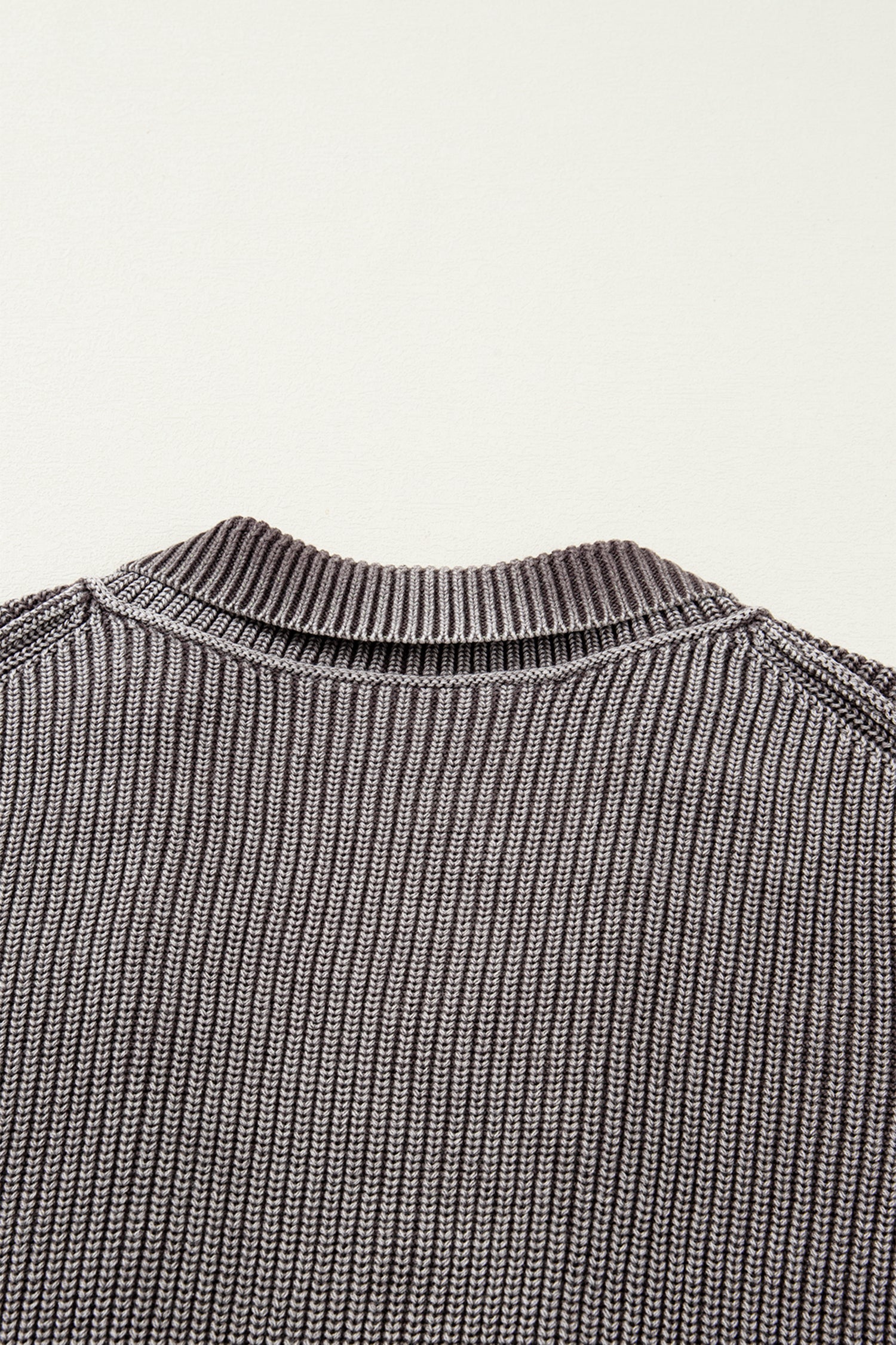 Dark Brown Mineral Wash Exposed Seam Patchwork Knit Open Sweater Cardigan-TOPS / DRESSES-[Adult]-[Female]-2022 Online Blue Zone Planet