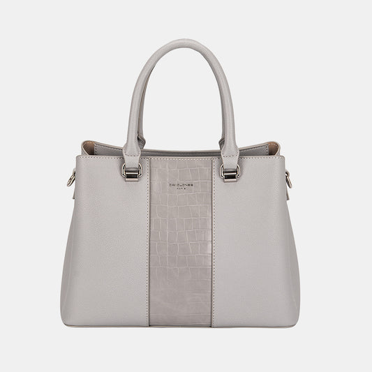 David Jones PU Leather Handbag-HANDBAGS-[Adult]-[Female]-Grey-One Size-2022 Online Blue Zone Planet