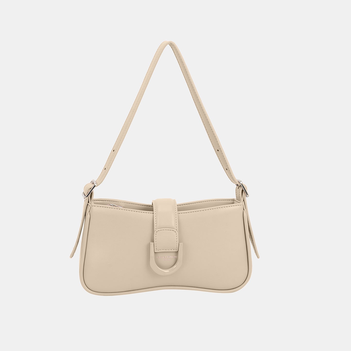 Blue Zone Planet | David Jones PU Leather Shoulder Bag-TOPS / DRESSES-[Adult]-[Female]-Taupe-One Size-2022 Online Blue Zone Planet