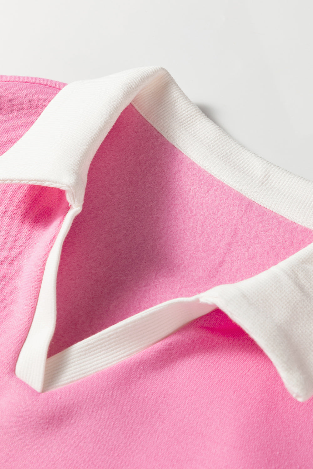 Bonbon Colorblock Polo Collar Floral Patchwork Puff Sleeve Top-Tops/Long Sleeve Tops-[Adult]-[Female]-2022 Online Blue Zone Planet