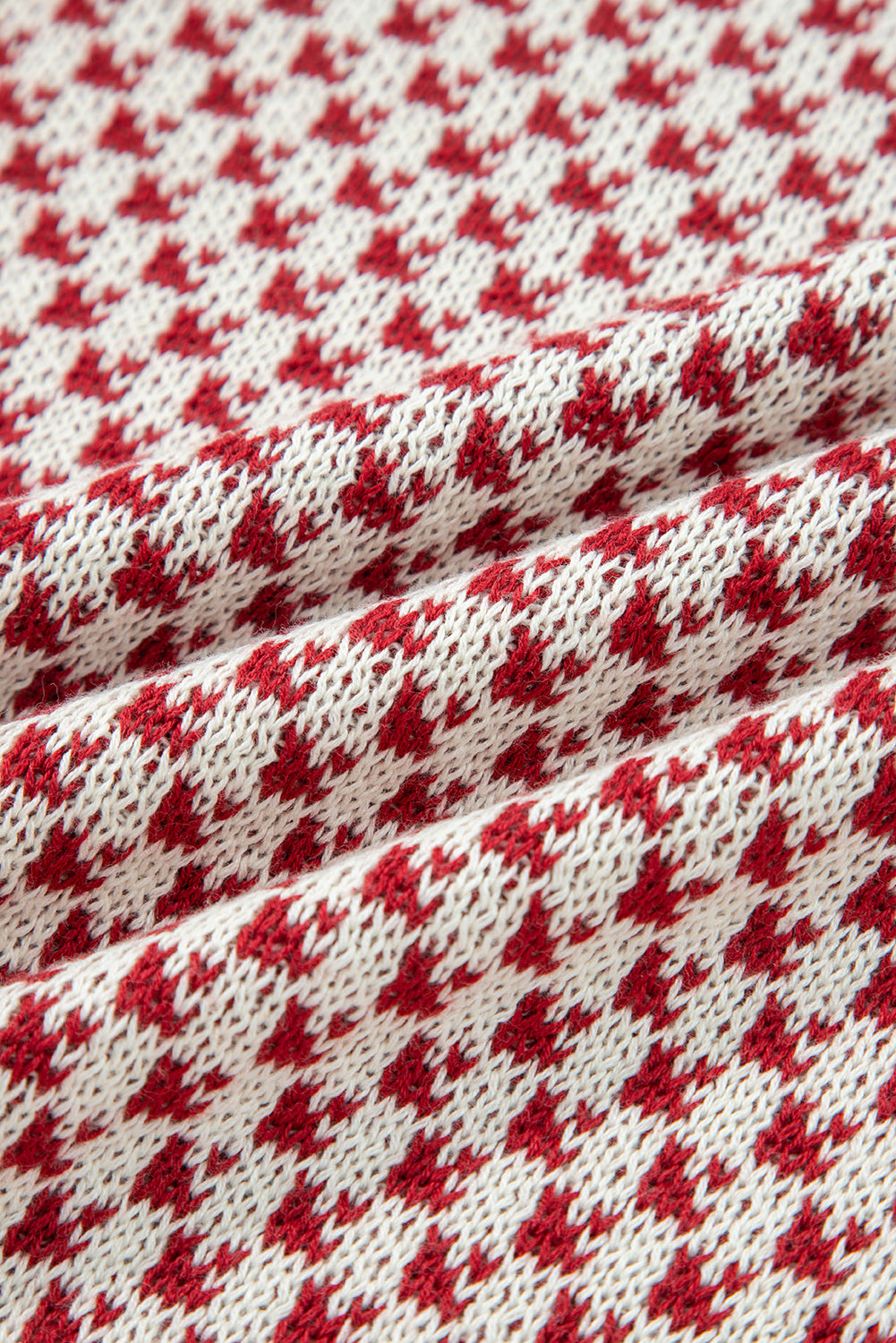 Red Contrast Color Pattern Lantern Sleeve Sweater-TOPS / DRESSES-[Adult]-[Female]-2022 Online Blue Zone Planet