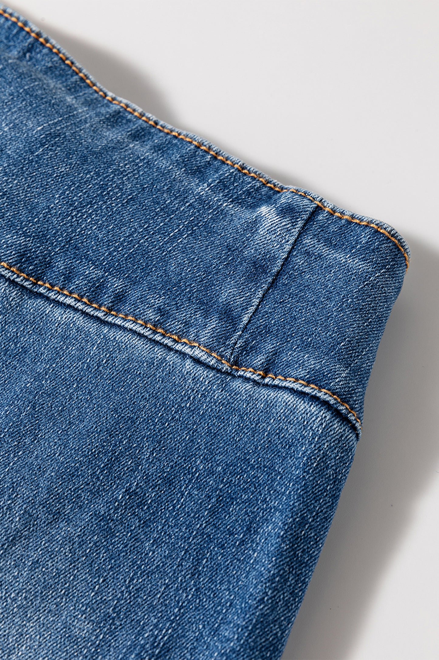 Blue Zone Planet | Sail Blue High Waist Button Fly Seamed Raw Hem Flare Jeans-Bottoms/Jeans-[Adult]-[Female]-2022 Online Blue Zone Planet