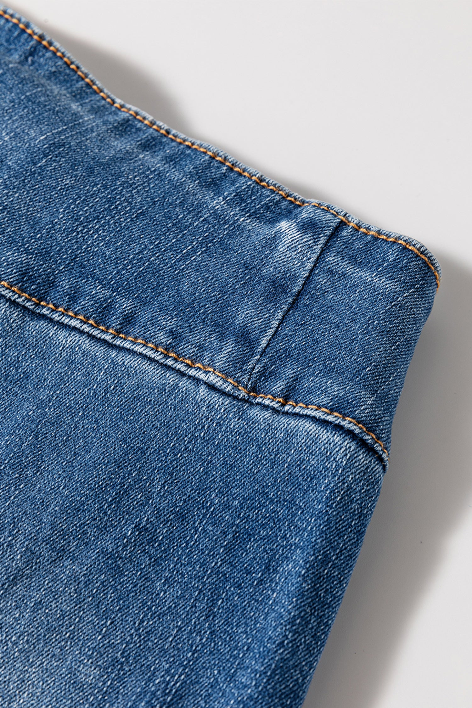 Blue Zone Planet | Sail Blue High Waist Button Fly Seamed Raw Hem Flare Jeans-Bottoms/Jeans-[Adult]-[Female]-2022 Online Blue Zone Planet