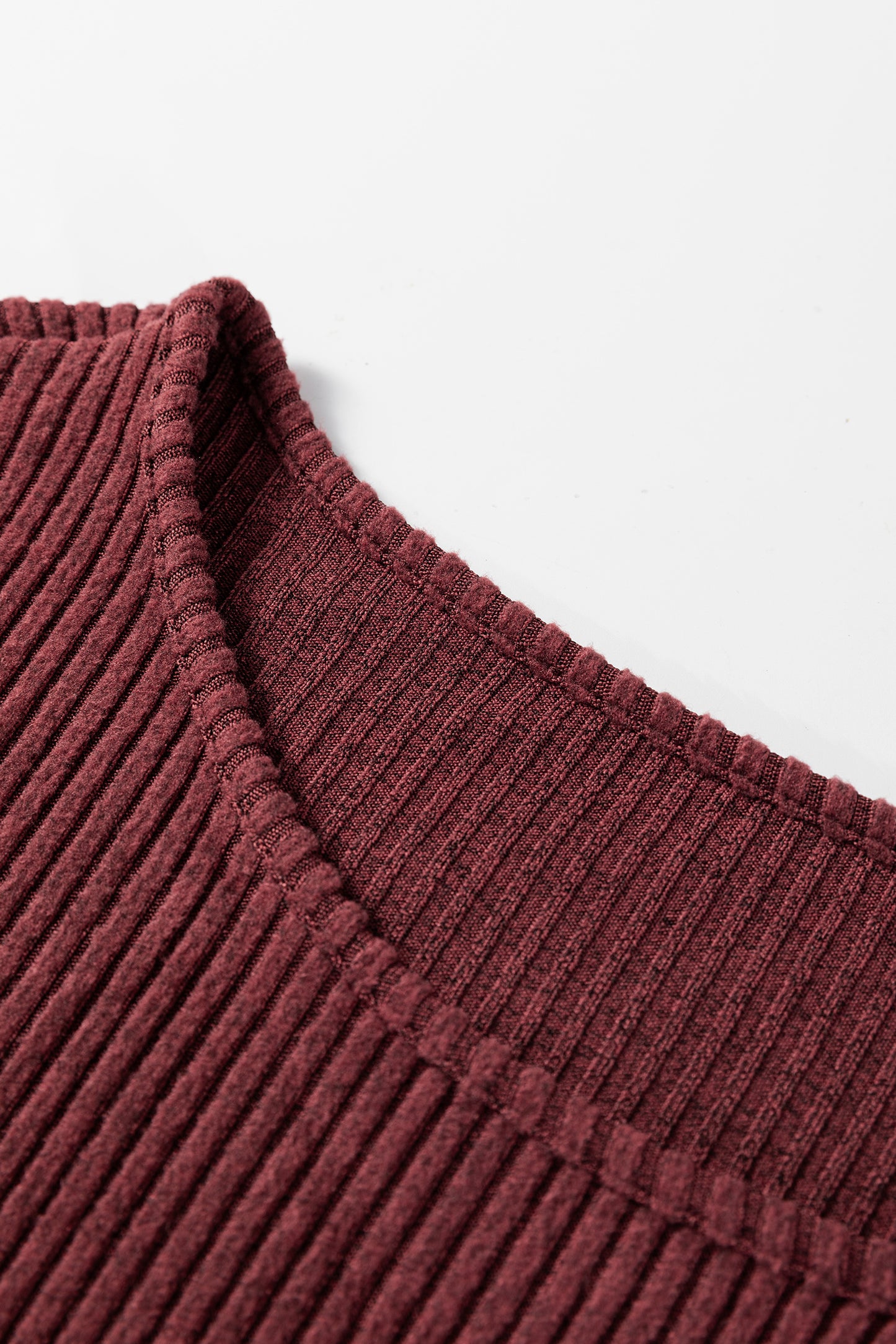 Wild Ginger Plus Size Ribbed Button Decor Long Sleeve Loose Top-Plus Size/Plus Size Tops/Plus Size Long Sleeve Tops-[Adult]-[Female]-2022 Online Blue Zone Planet