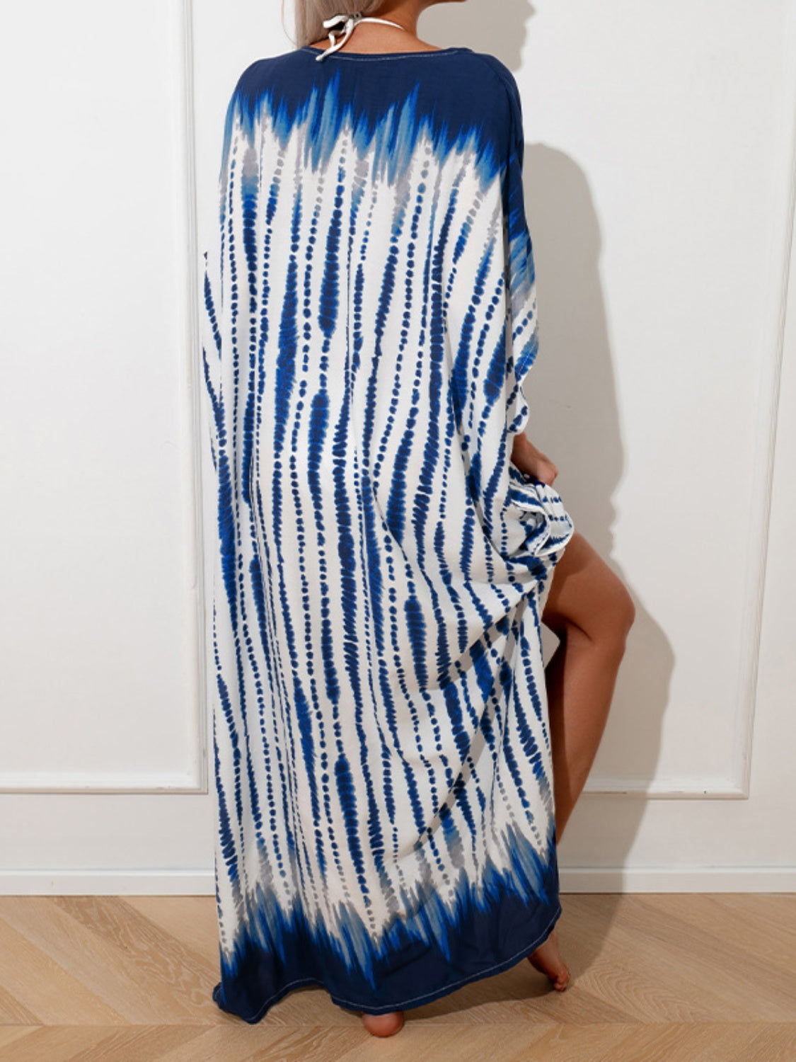 Slit Tie-Dye Half Sleeve Cover Up-TOPS / DRESSES-[Adult]-[Female]-2022 Online Blue Zone Planet