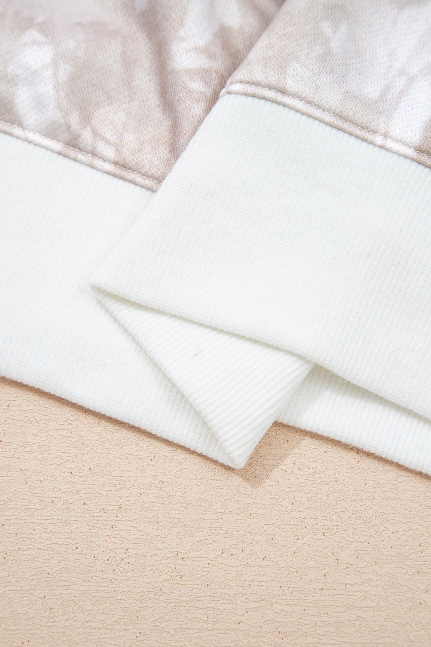 White Abstract Woodland Print Balloon Sleeve Pullover Drawstring Mini Skirt Set-Two Piece Sets/Two Piece Dresses-[Adult]-[Female]-2022 Online Blue Zone Planet