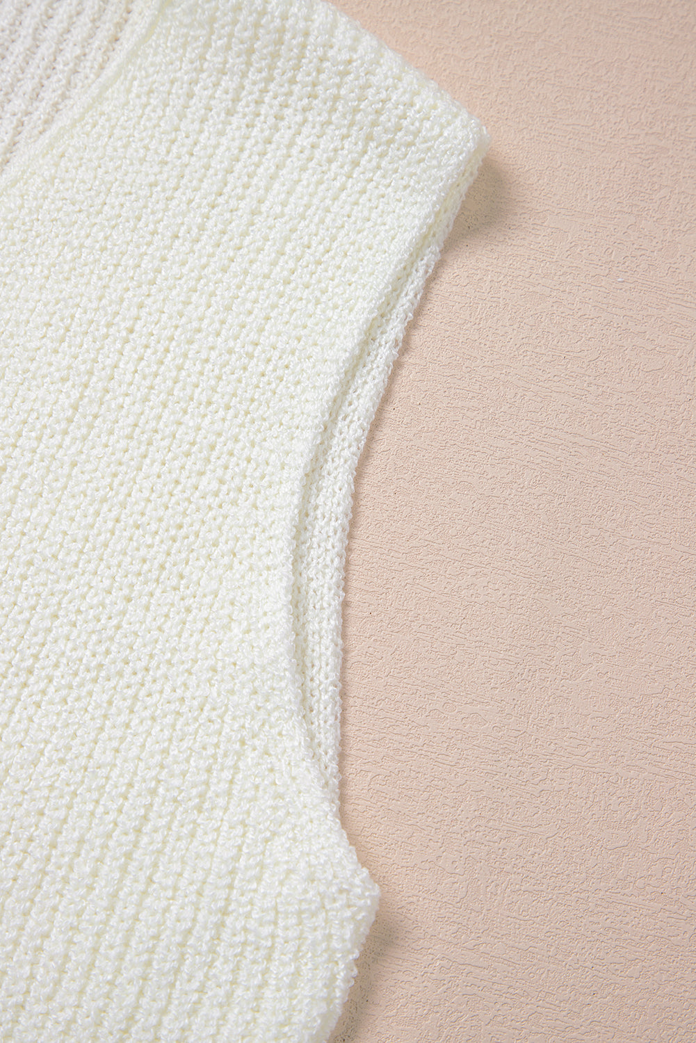 Blue Zone Planet | Beige Lace-up Front V Neck Sweater Vest-Sweaters & Cardigans/Sweater Vests-[Adult]-[Female]-2022 Online Blue Zone Planet