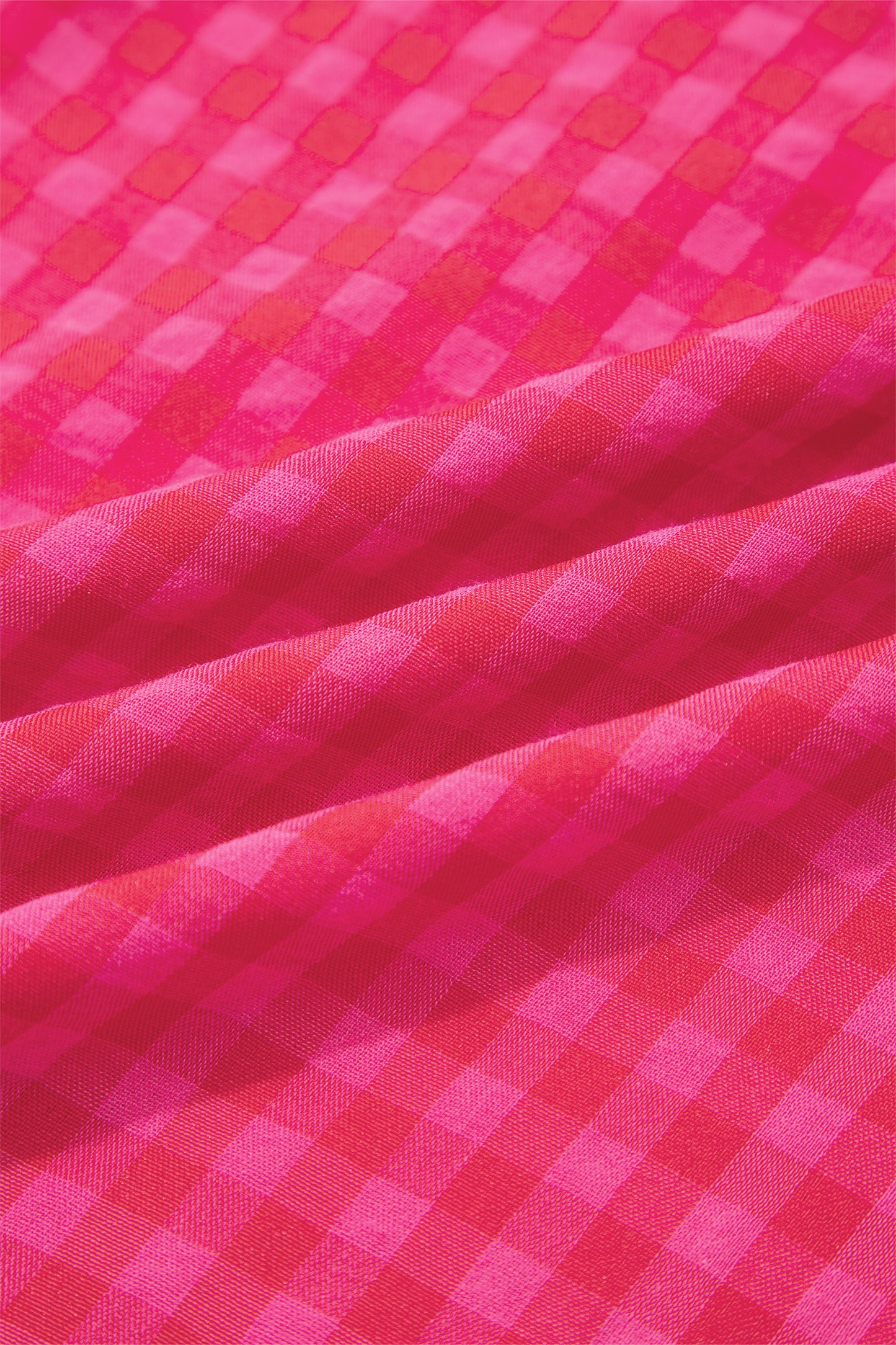 Red Plaid Square Neck Fit-and-flared Vacation Sundress-TOPS / DRESSES-[Adult]-[Female]-2022 Online Blue Zone Planet