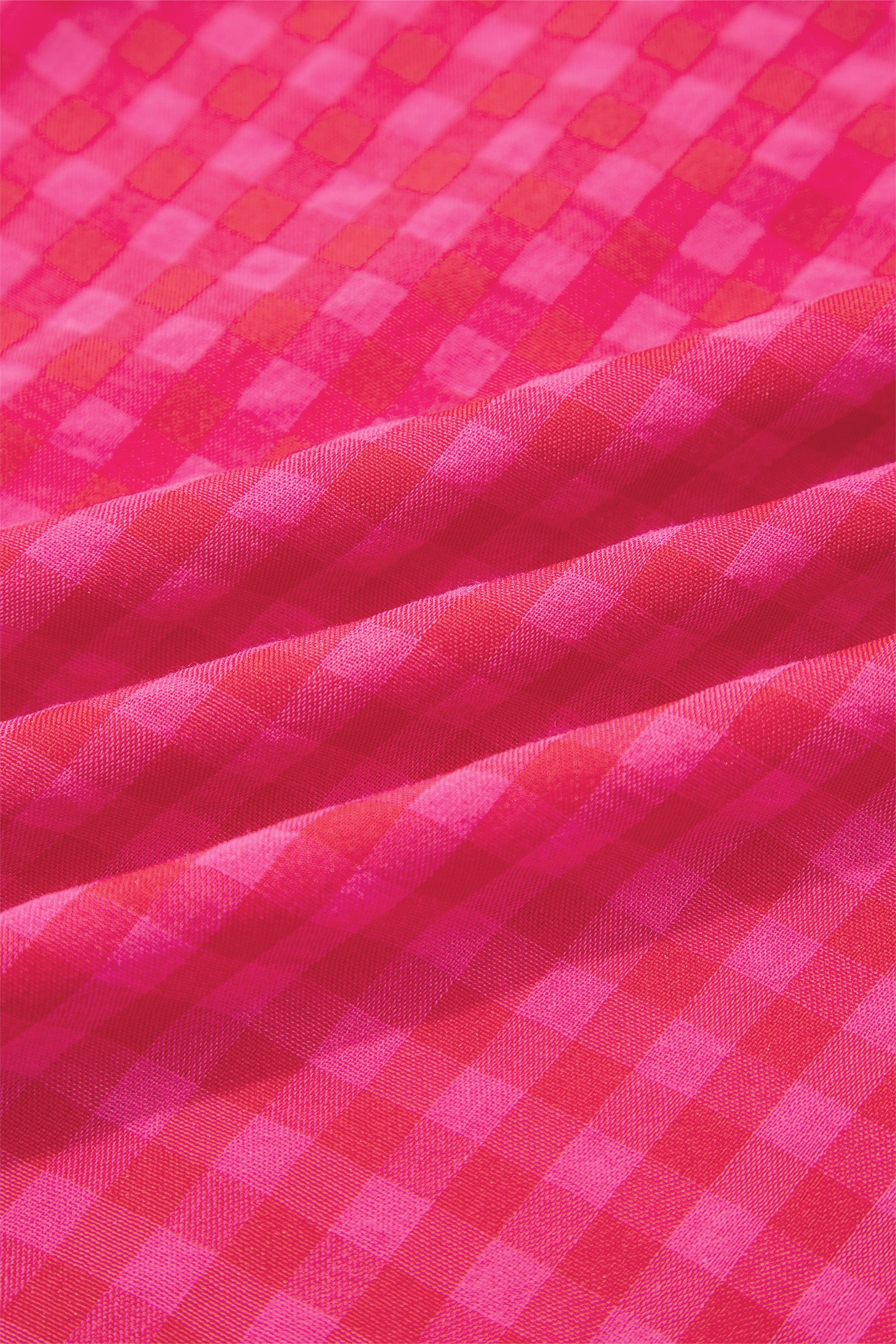 Red Plaid Square Neck Fit-and-flared Vacation Sundress-TOPS / DRESSES-[Adult]-[Female]-2022 Online Blue Zone Planet