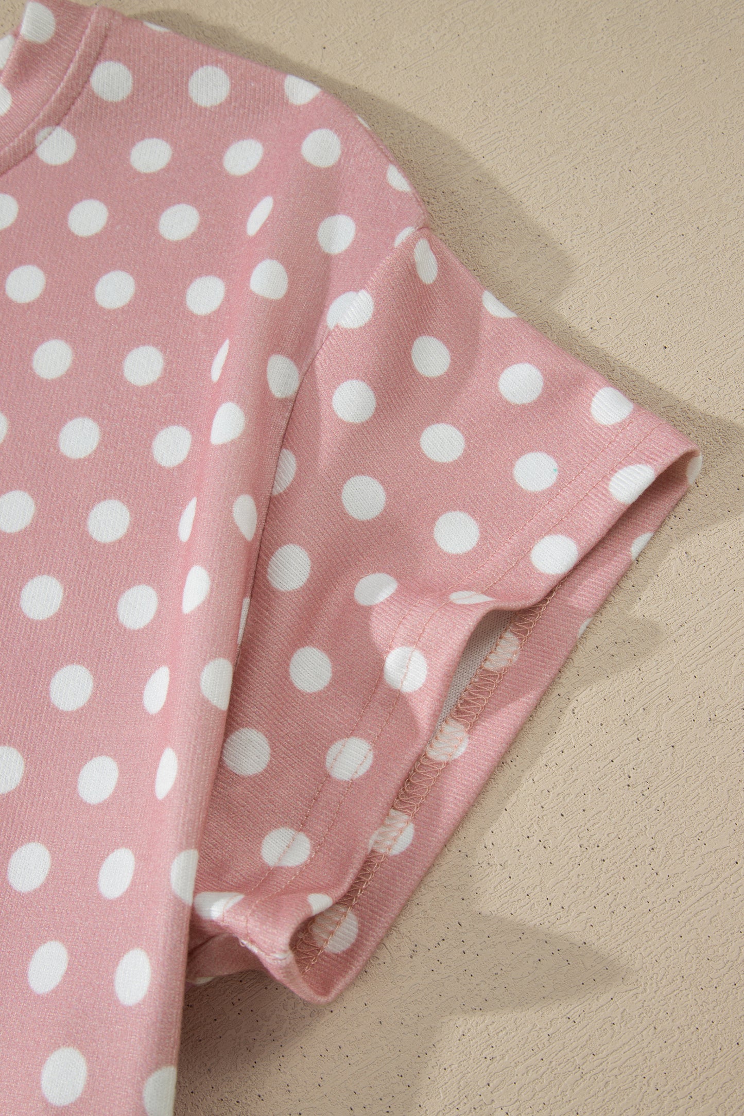 Pink Polka Dot Print Short Set-Two Piece Sets/Short Sets-[Adult]-[Female]-2022 Online Blue Zone Planet