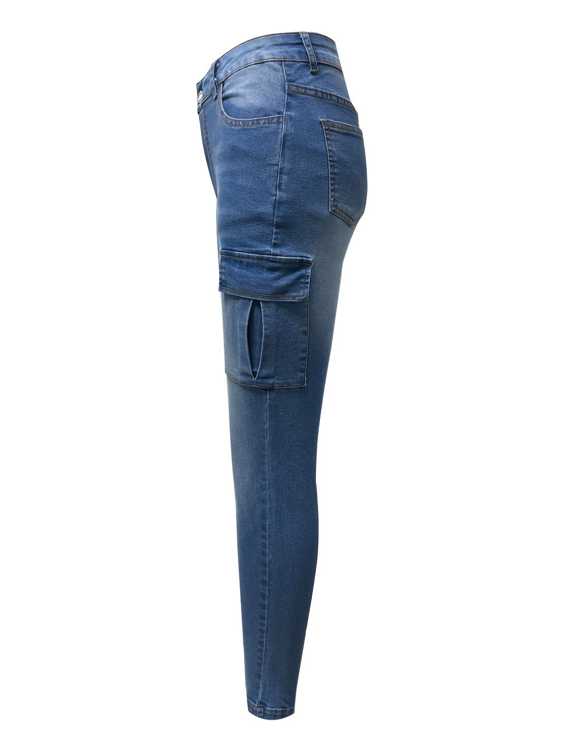 Blue Zone Planet | Skinny Jeans with Pockets-BOTTOMS SIZES SMALL MEDIUM LARGE-[Adult]-[Female]-2022 Online Blue Zone Planet