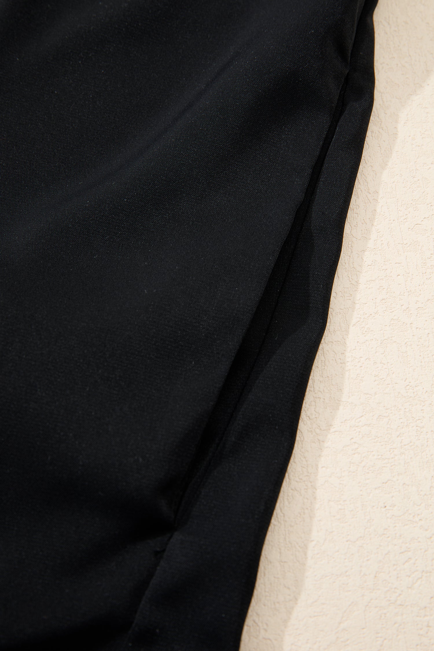 Black Plus Size Leopard Patchwork V Neck 3/4 Sleeve Ruffle Hem Mini Dress-TOPS / DRESSES-[Adult]-[Female]-2022 Online Blue Zone Planet