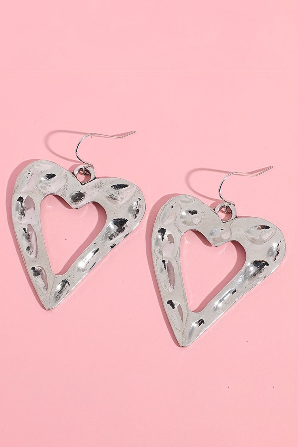 White Valentine Hollowed Heart Shape Earrings-Accessories/Jewelry-[Adult]-[Female]-2022 Online Blue Zone Planet