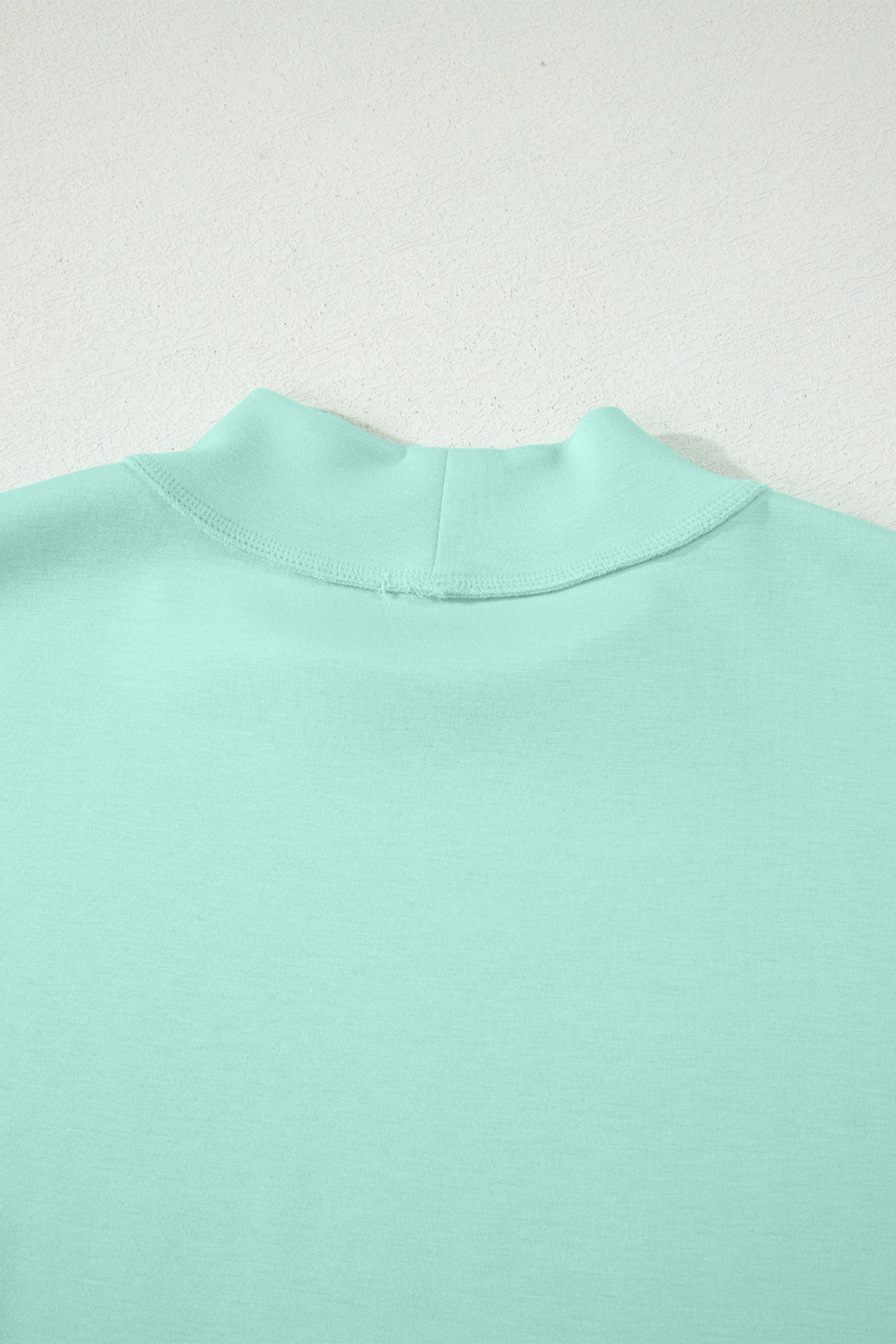 Light Pink Solid Color Exposed Seam Mock Neck Oversize Tee Casual Shorts 2pcs Outfit-Two Piece Sets/Short Sets-[Adult]-[Female]-2022 Online Blue Zone Planet
