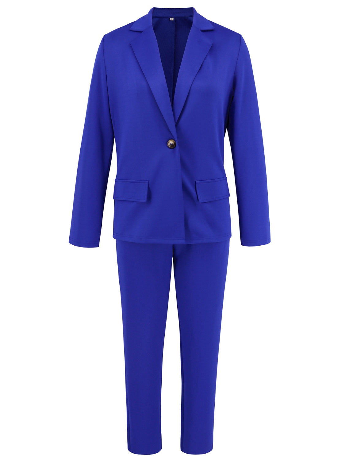 Blue Zone Planet | Lapel Collar Long Sleeve Top and Pants Set-TOPS / DRESSES-[Adult]-[Female]-2022 Online Blue Zone Planet