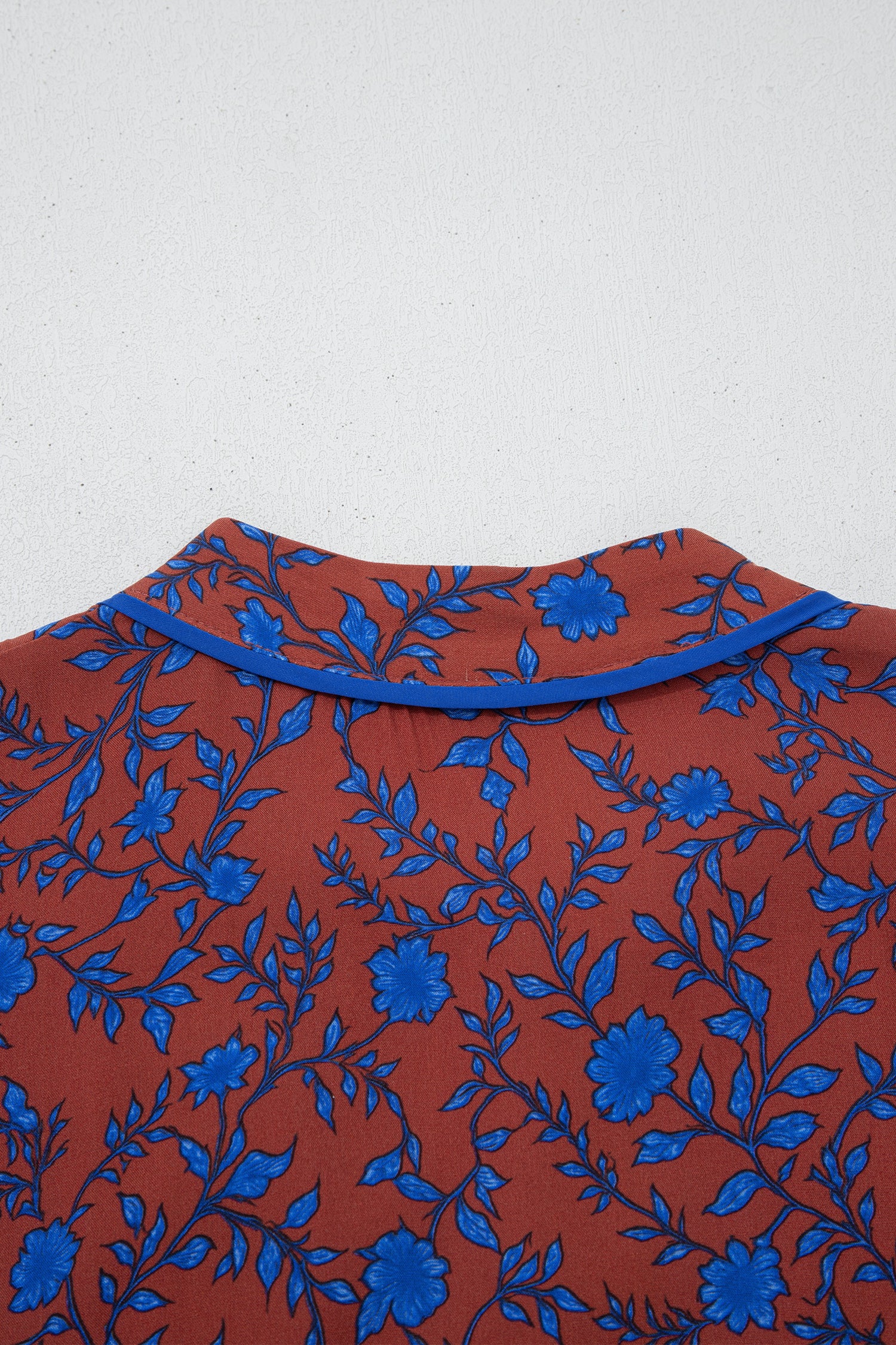 Brown 3/4 Puff Sleeve Tiered Loose Floral Dress-TOPS / DRESSES-[Adult]-[Female]-2022 Online Blue Zone Planet