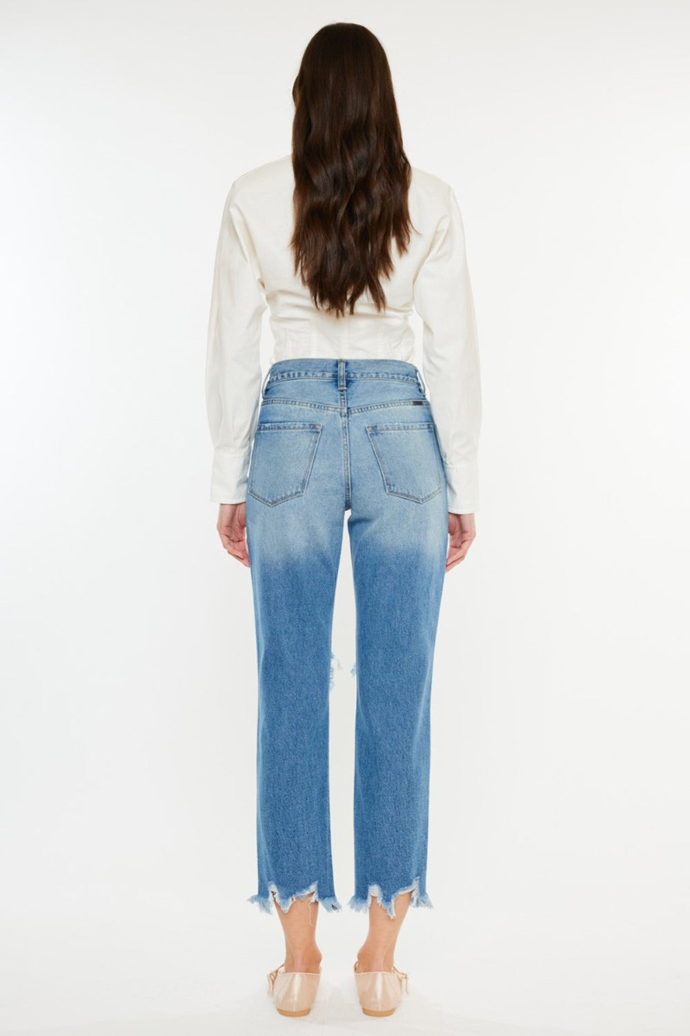 Blue Zone Planet | Kancan Distressed Frayed Hem Cropped Jeans-TOPS / DRESSES-[Adult]-[Female]-2022 Online Blue Zone Planet