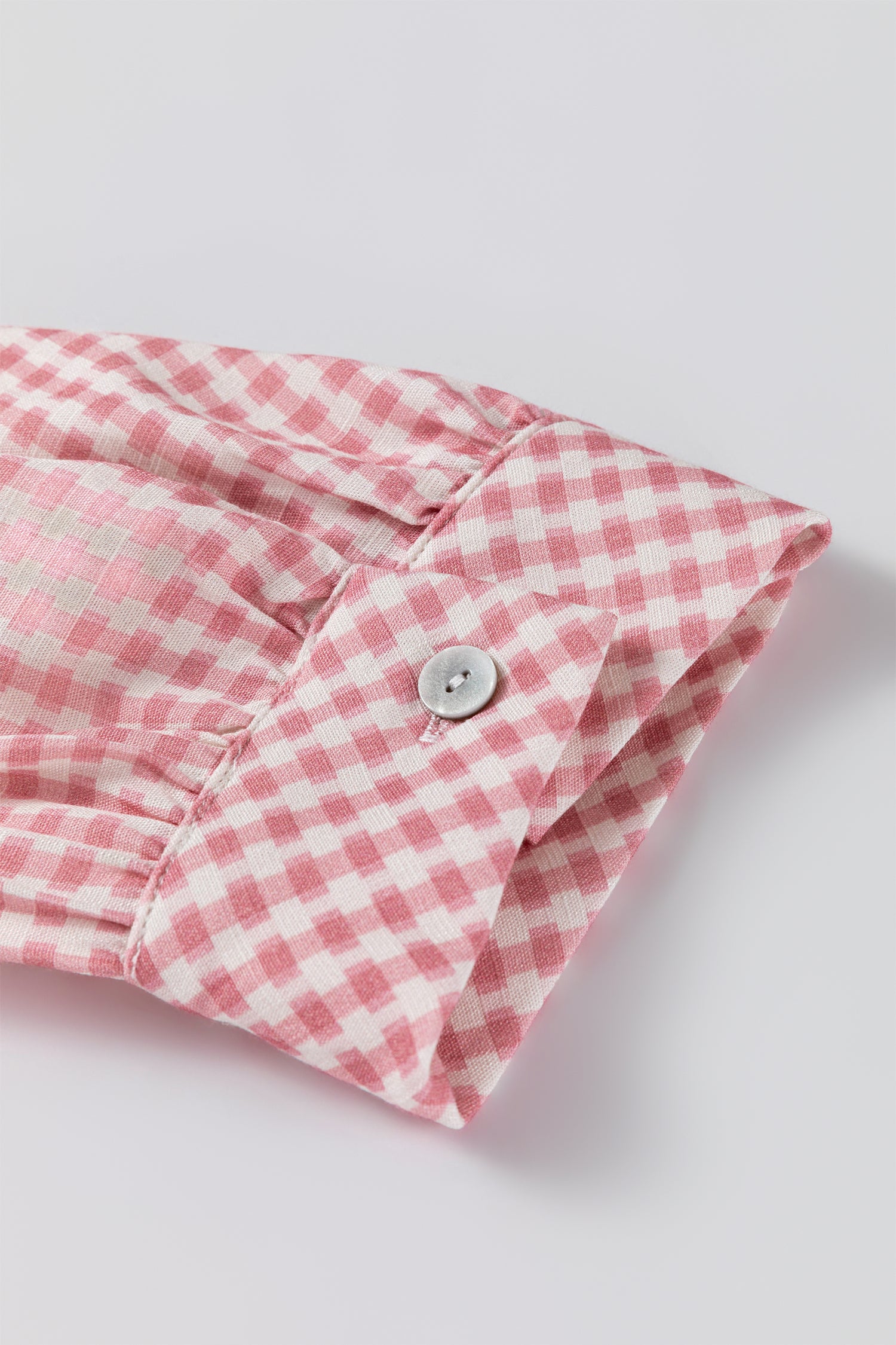 Pink Plaid Half Sleeve Ruffle Hem Button Down Shirt-Tops/Blouses & Shirts-[Adult]-[Female]-2022 Online Blue Zone Planet