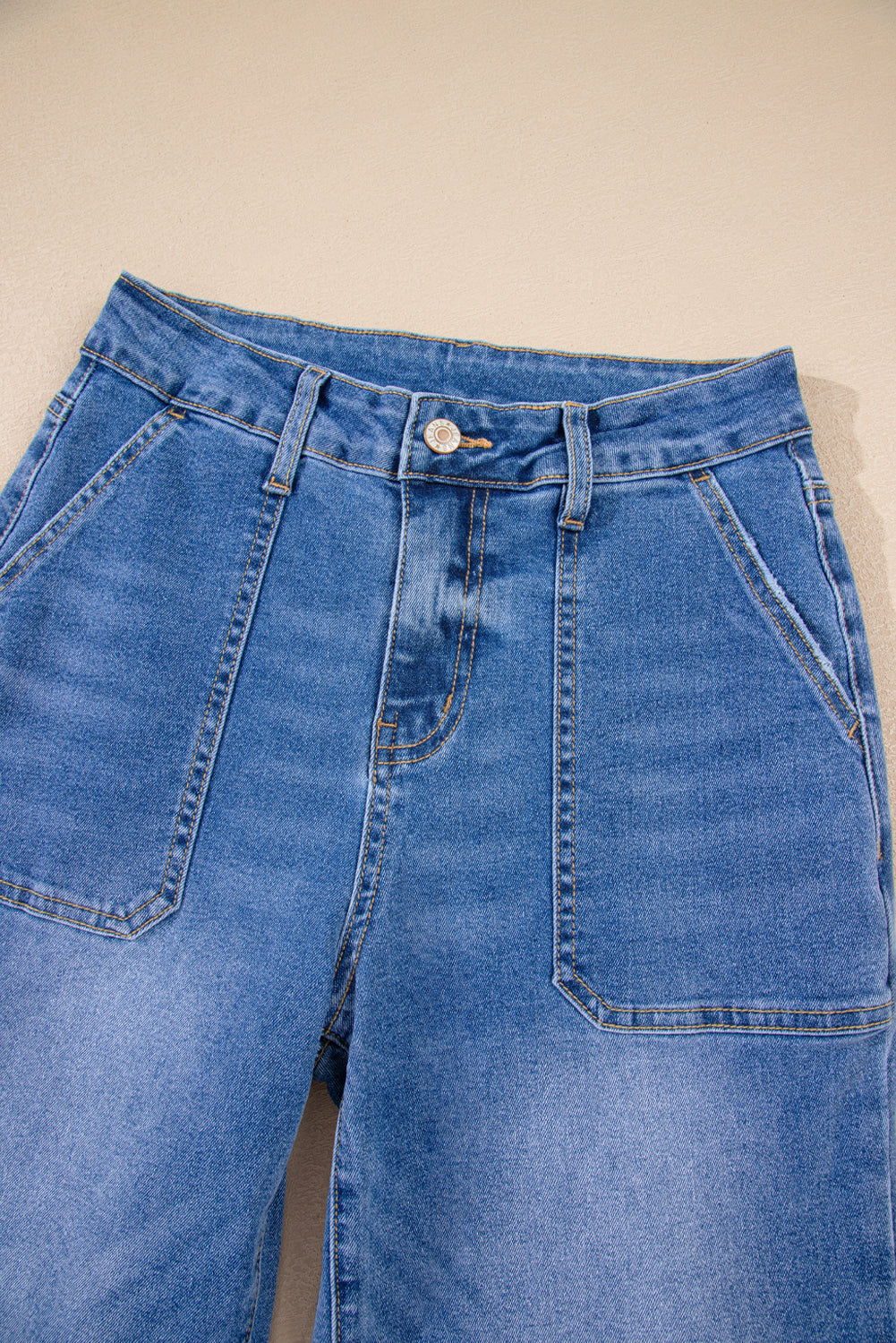Sky Blue Cropped High Rise Wide Leg Jeans-Bottoms/Jeans-[Adult]-[Female]-2022 Online Blue Zone Planet