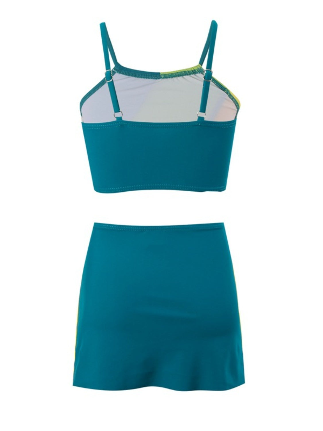 Color Block Top, Brief and Skirt Swim Set-TOPS / DRESSES-[Adult]-[Female]-2022 Online Blue Zone Planet