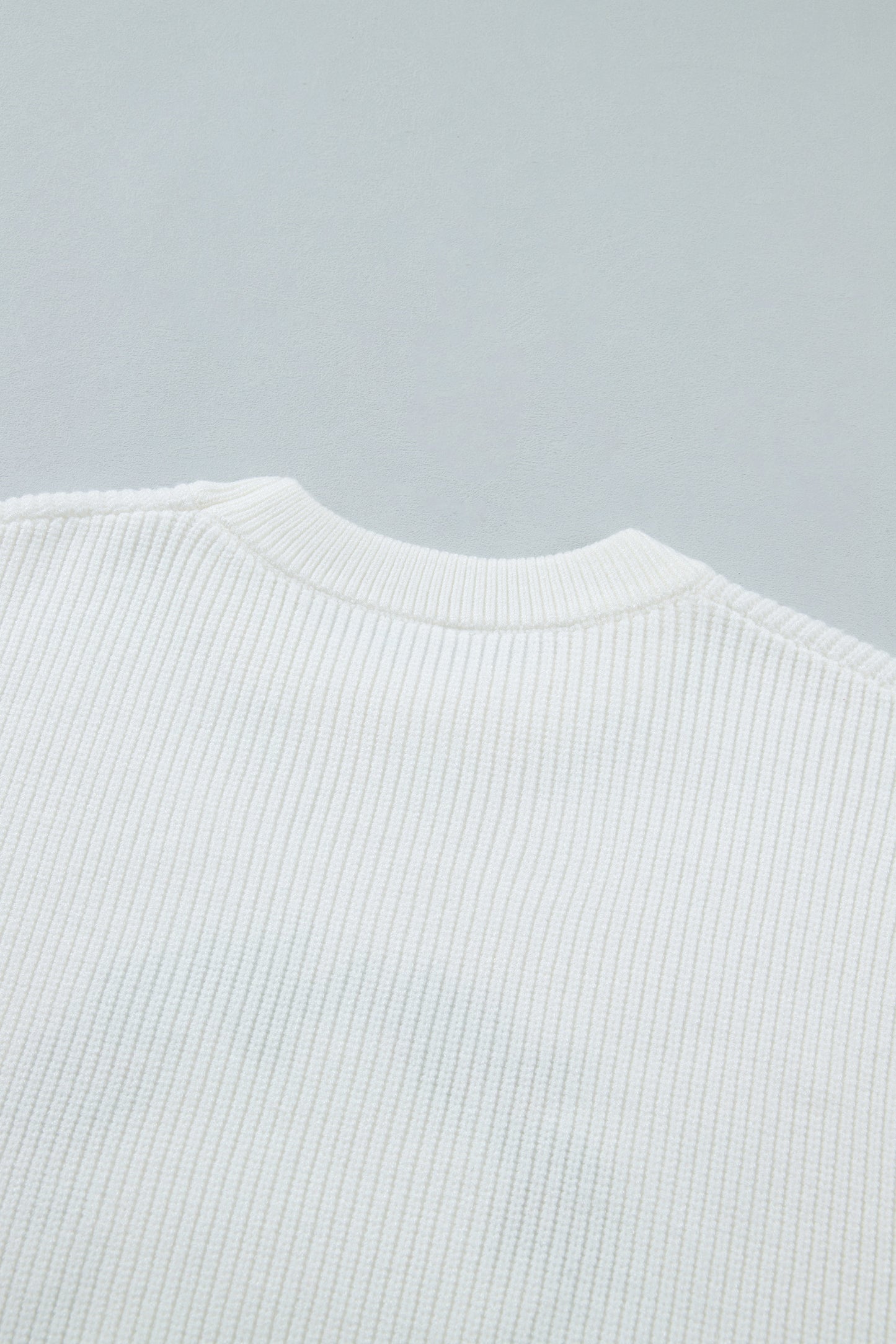 White Christmas Wreath Pattern Round Neck Casual Sweater-TOPS / DRESSES-[Adult]-[Female]-2022 Online Blue Zone Planet