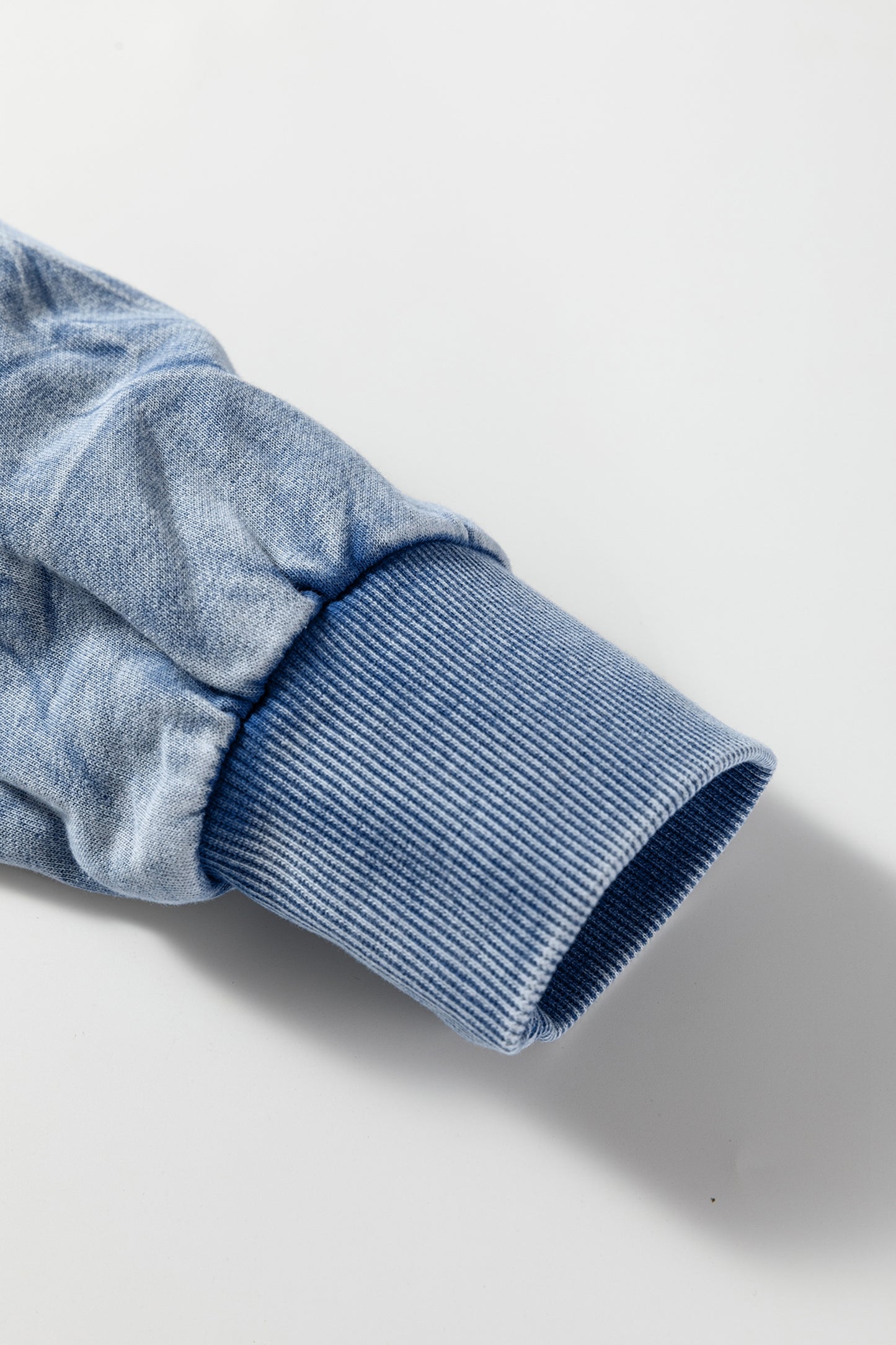 Real Teal Saved By Grace Letter Embroidery Mineral Wash Loose Sweatshirt-Tops/Sweatshirts & Hoodies-[Adult]-[Female]-2022 Online Blue Zone Planet