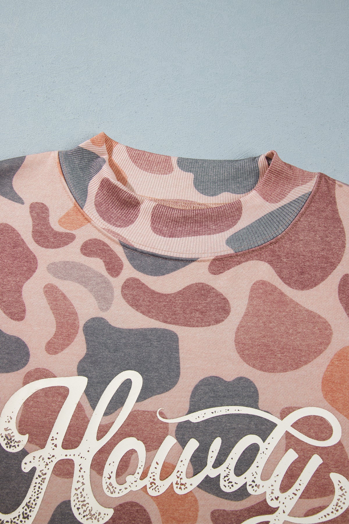 Multicolour Camouflage Western Graphic Plus Size Sweatshirt-Plus Size/Plus Size Sweatshirts & Hoodies-[Adult]-[Female]-2022 Online Blue Zone Planet
