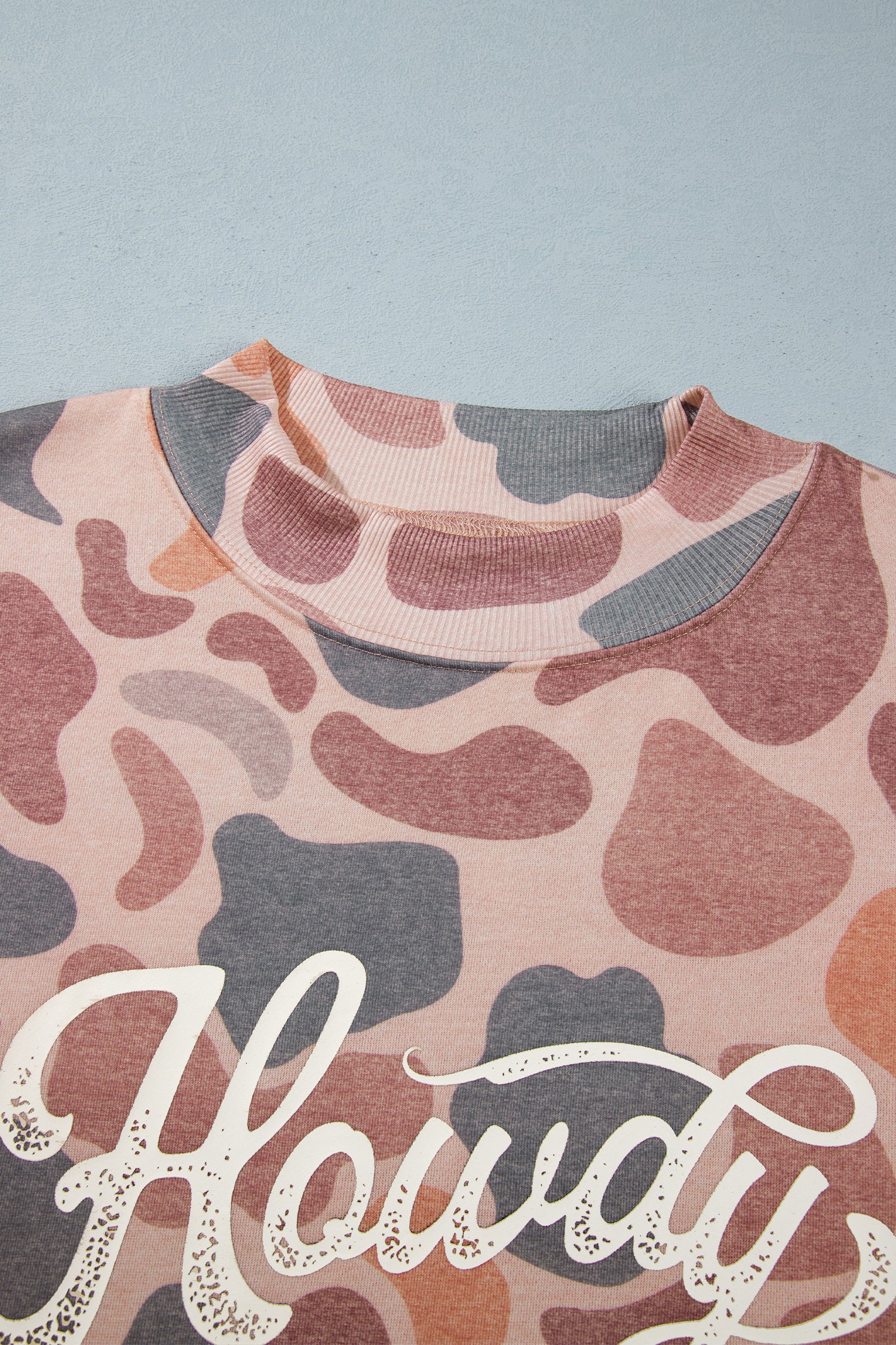 Multicolour Camouflage Western Graphic Plus Size Sweatshirt-Plus Size/Plus Size Sweatshirts & Hoodies-[Adult]-[Female]-2022 Online Blue Zone Planet