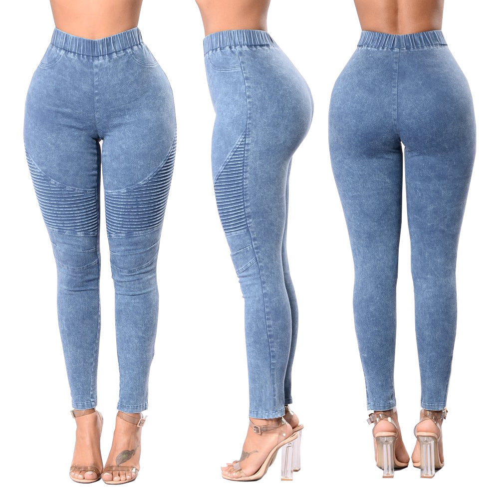 Full Size Run Mineral Wash Cropped Skinny Pants-BOTTOM SIZES SMALL MEDIUM LARGE-[Adult]-[Female]-light blue-L-2022 Online Blue Zone Planet