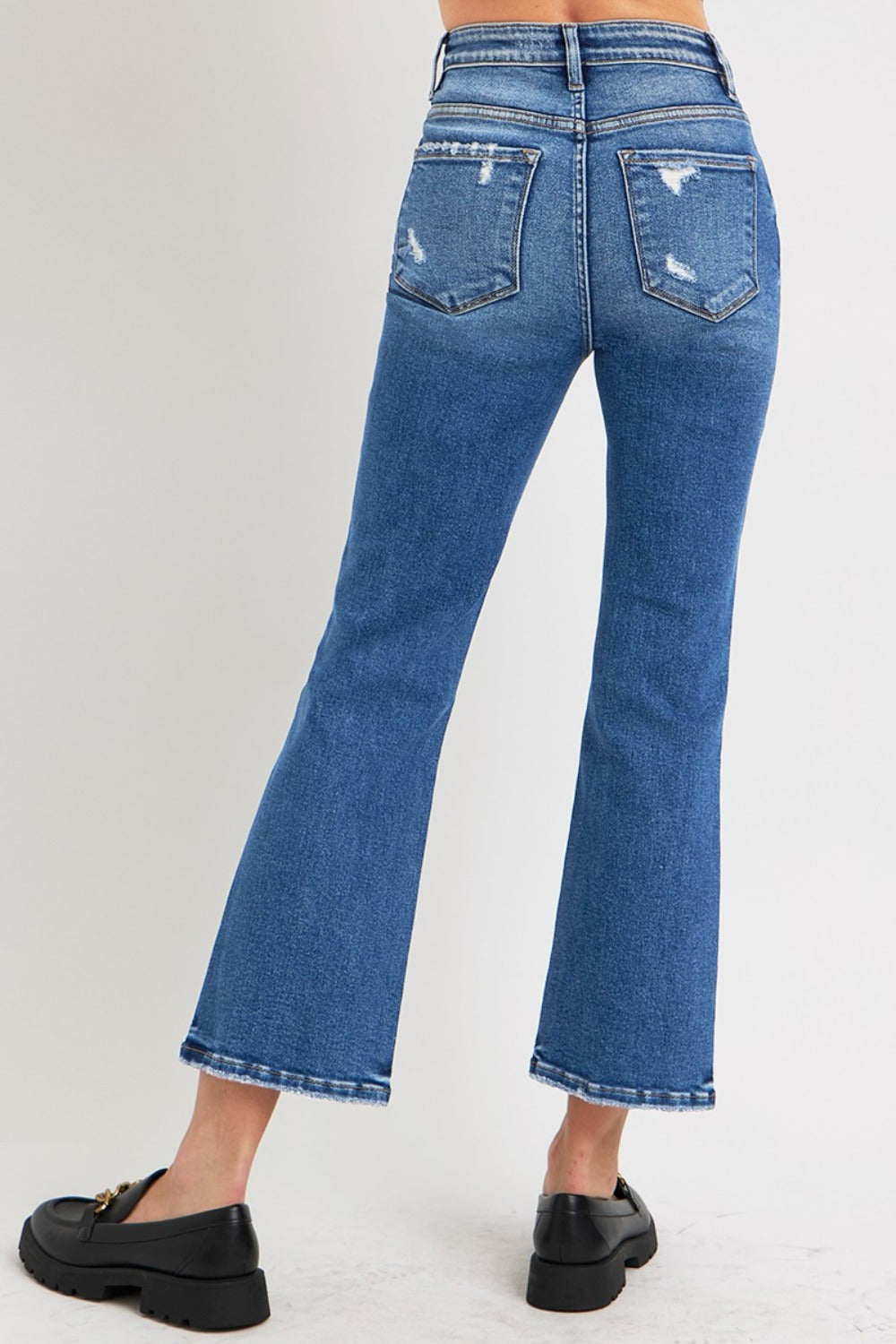 RISEN Full Size Tummy Control High Rise Crop Bootcut Jeans-TOPS / DRESSES-[Adult]-[Female]-2022 Online Blue Zone Planet