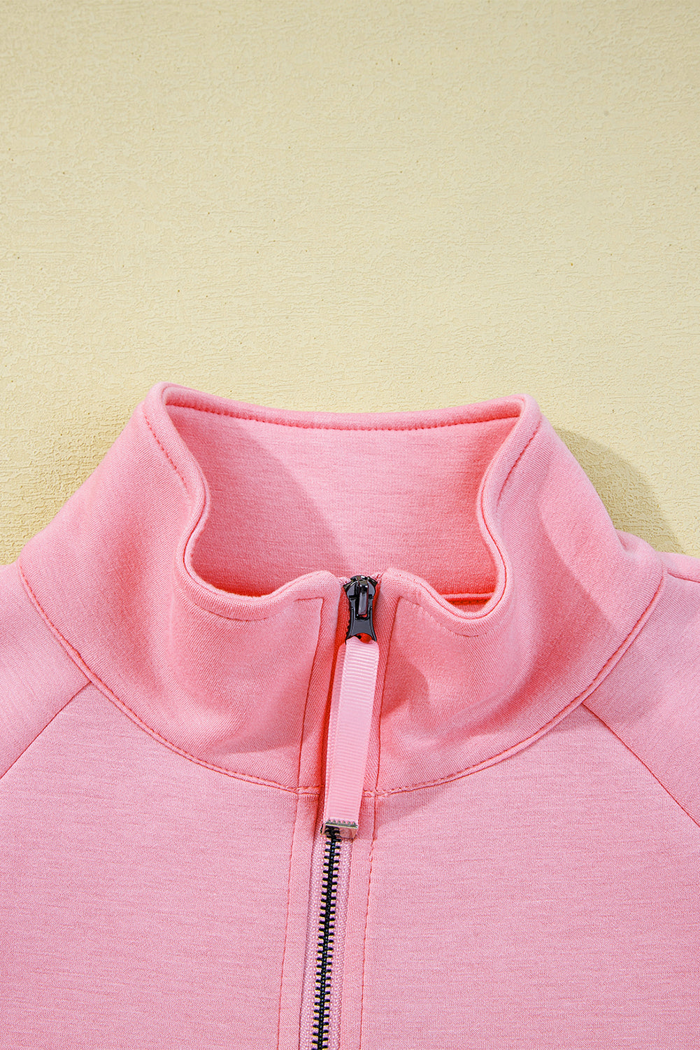 Pink Half Zip Sporty Pullover Mini Skirt 2pcs Outfit-Two Piece Sets/Two Piece Dresses-[Adult]-[Female]-2022 Online Blue Zone Planet