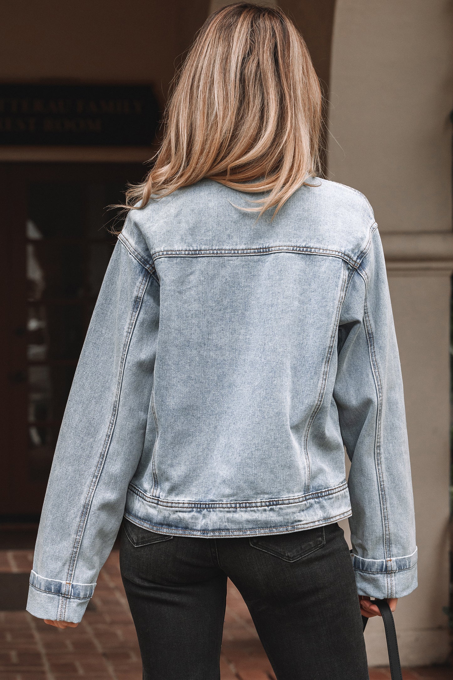 Beau Blue Street Style Zip Up Washed Denim Jacket-Outerwear/Denim jackets-[Adult]-[Female]-2022 Online Blue Zone Planet