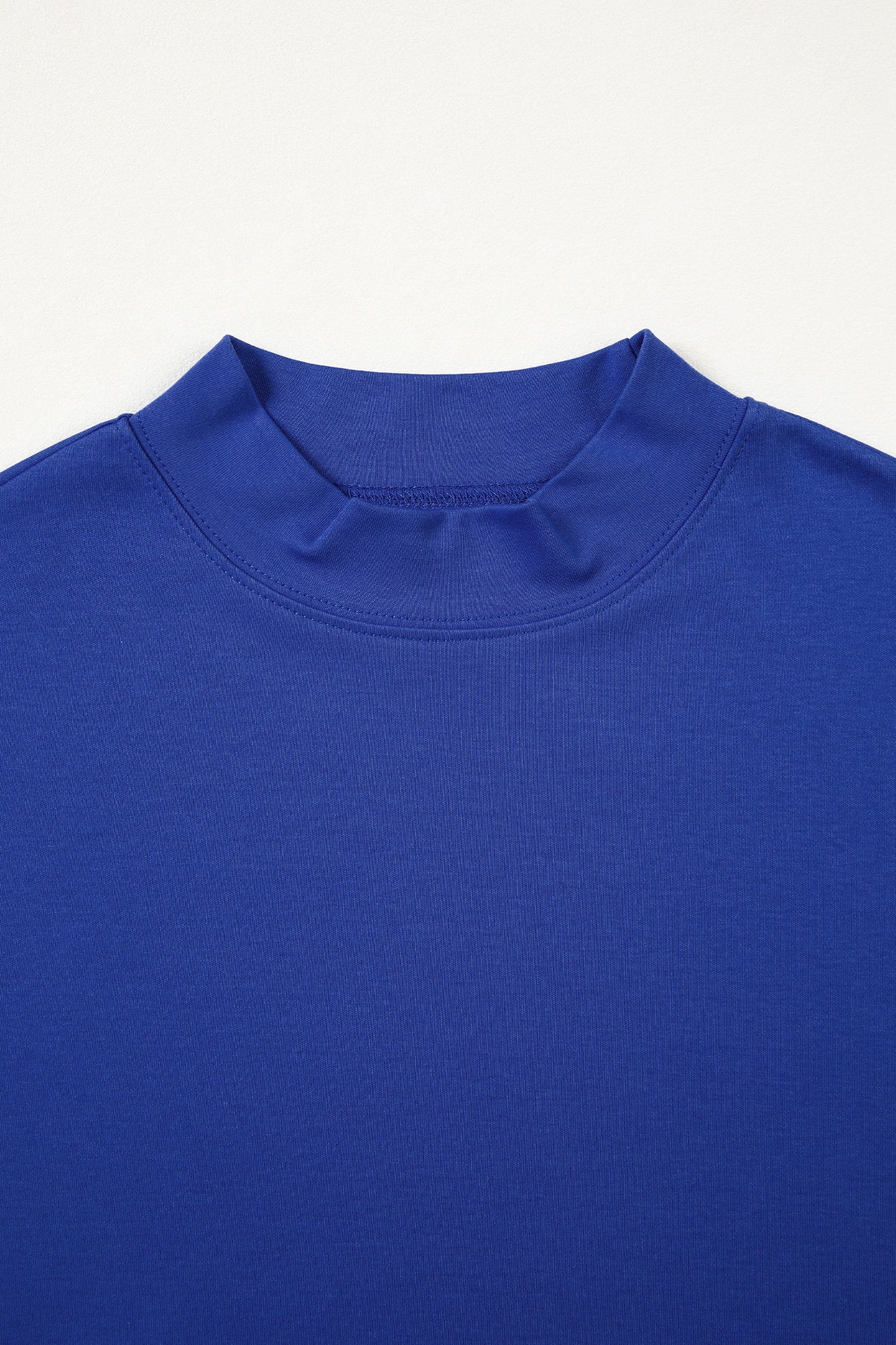 Pink Solid Color High Neck Oversize Tee-Tops/Tops & Tees-[Adult]-[Female]-2022 Online Blue Zone Planet