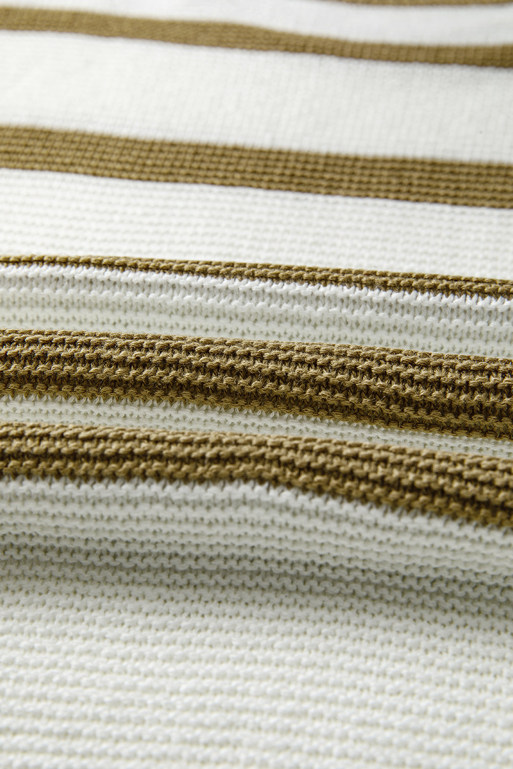 Khaki Stripe Tie Open Side Sweater Knitted Top-TOPS / DRESSES-[Adult]-[Female]-2022 Online Blue Zone Planet