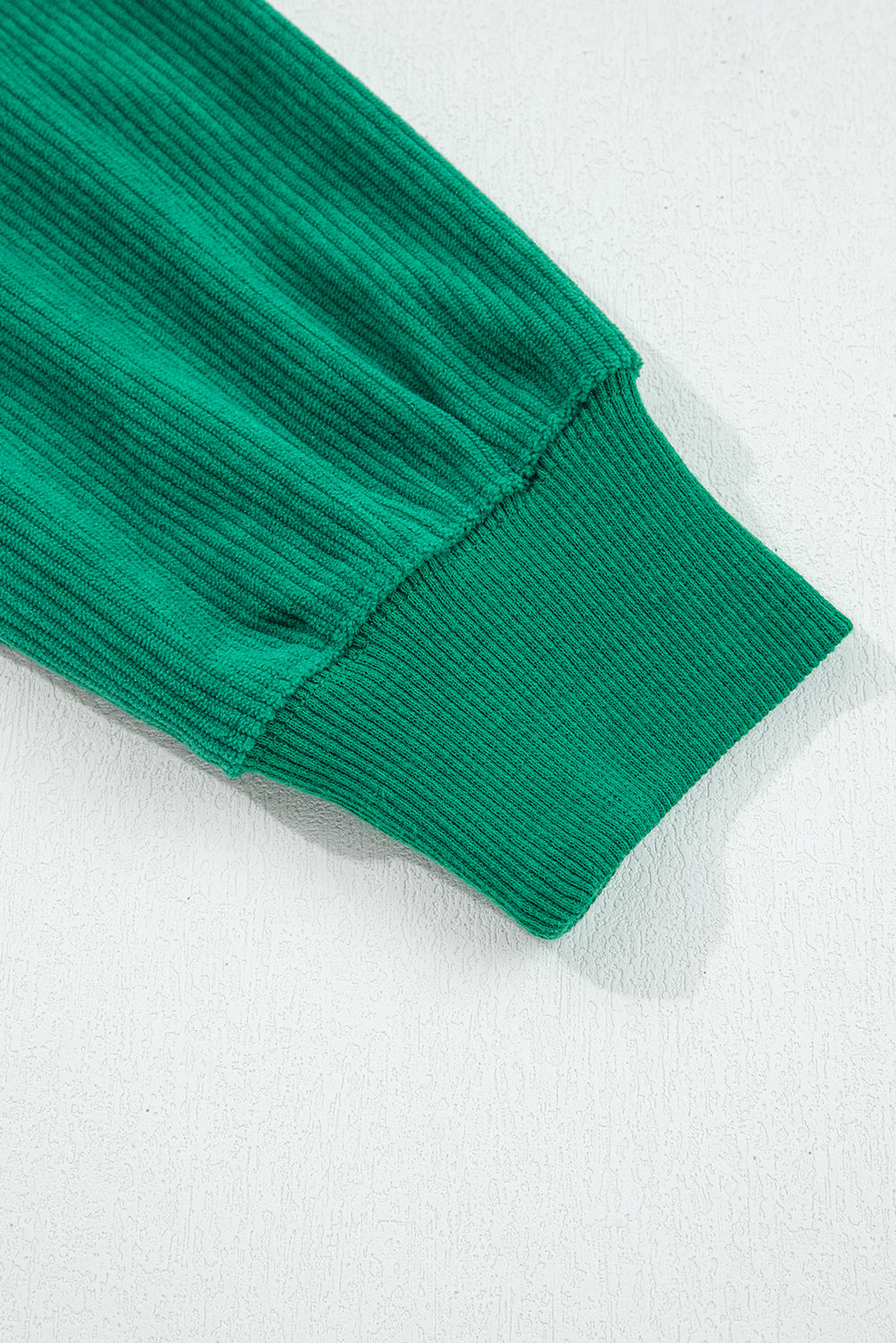 Dark Green Merry Little Thing Corded Letter Graphic Ribbed Loose Sweatshirt-Tops/Sweatshirts & Hoodies-[Adult]-[Female]-2022 Online Blue Zone Planet