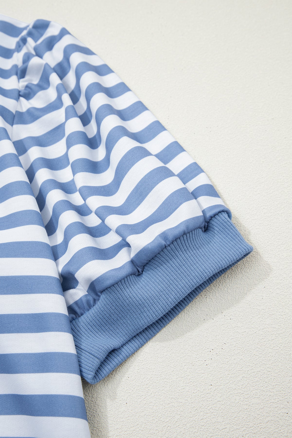 Orange Stripe Short Bubble Sleeve T Shirt-Tops/Tops & Tees-[Adult]-[Female]-2022 Online Blue Zone Planet