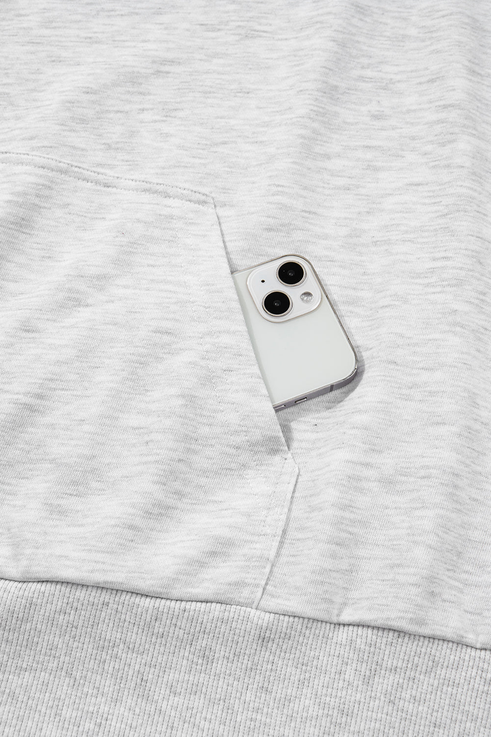 Light Grey Camouflage Patchwork Asymmetric Sleeve Plus Size Hoodie-Tops / Dresses-[Adult]-[Female]-2022 Online Blue Zone Planet