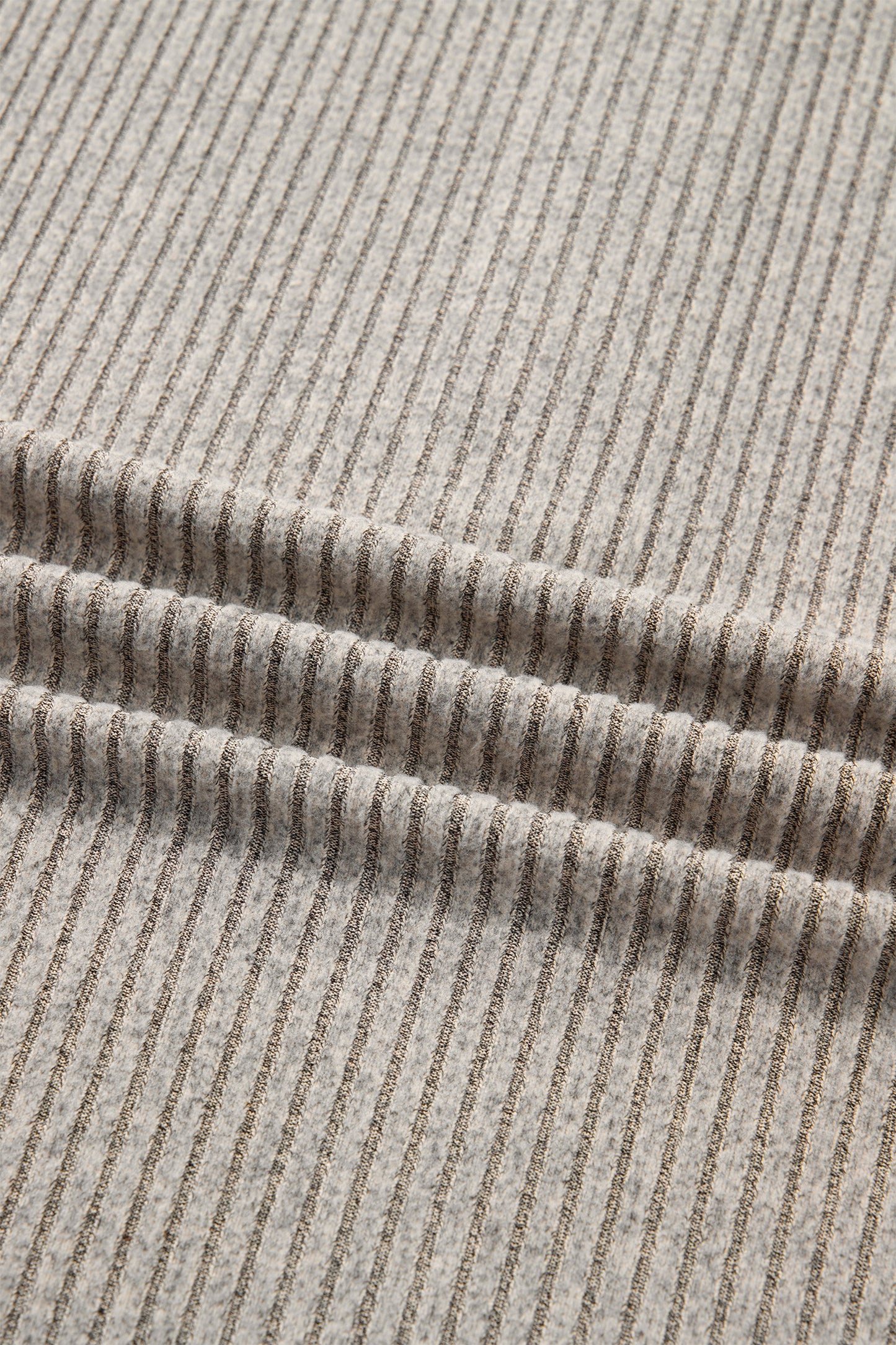 Simply Taupe Plus Size Ribbed Knit Kangaroo Pocket Henley Long Sleeve Top-Plus Size/Plus Size Tops/Plus Size Long Sleeve Tops-[Adult]-[Female]-2022 Online Blue Zone Planet