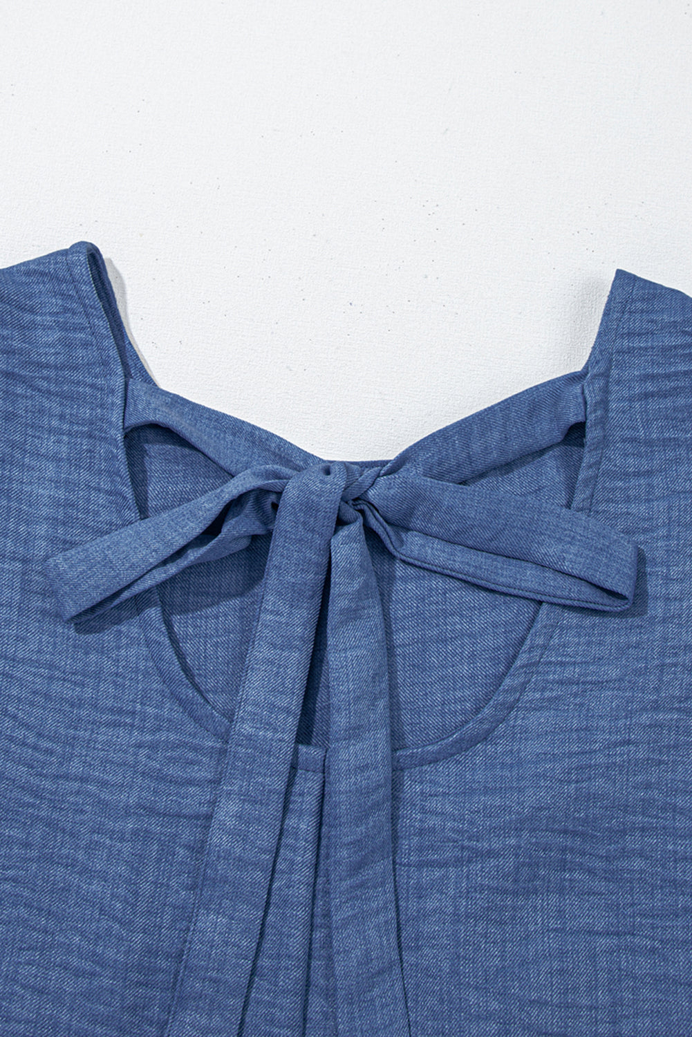 Ashleigh Blue Knot Scoop Back Ruffle Hem Sleeveless Mini Dress-TOPS / DRESSES-[Adult]-[Female]-2022 Online Blue Zone Planet