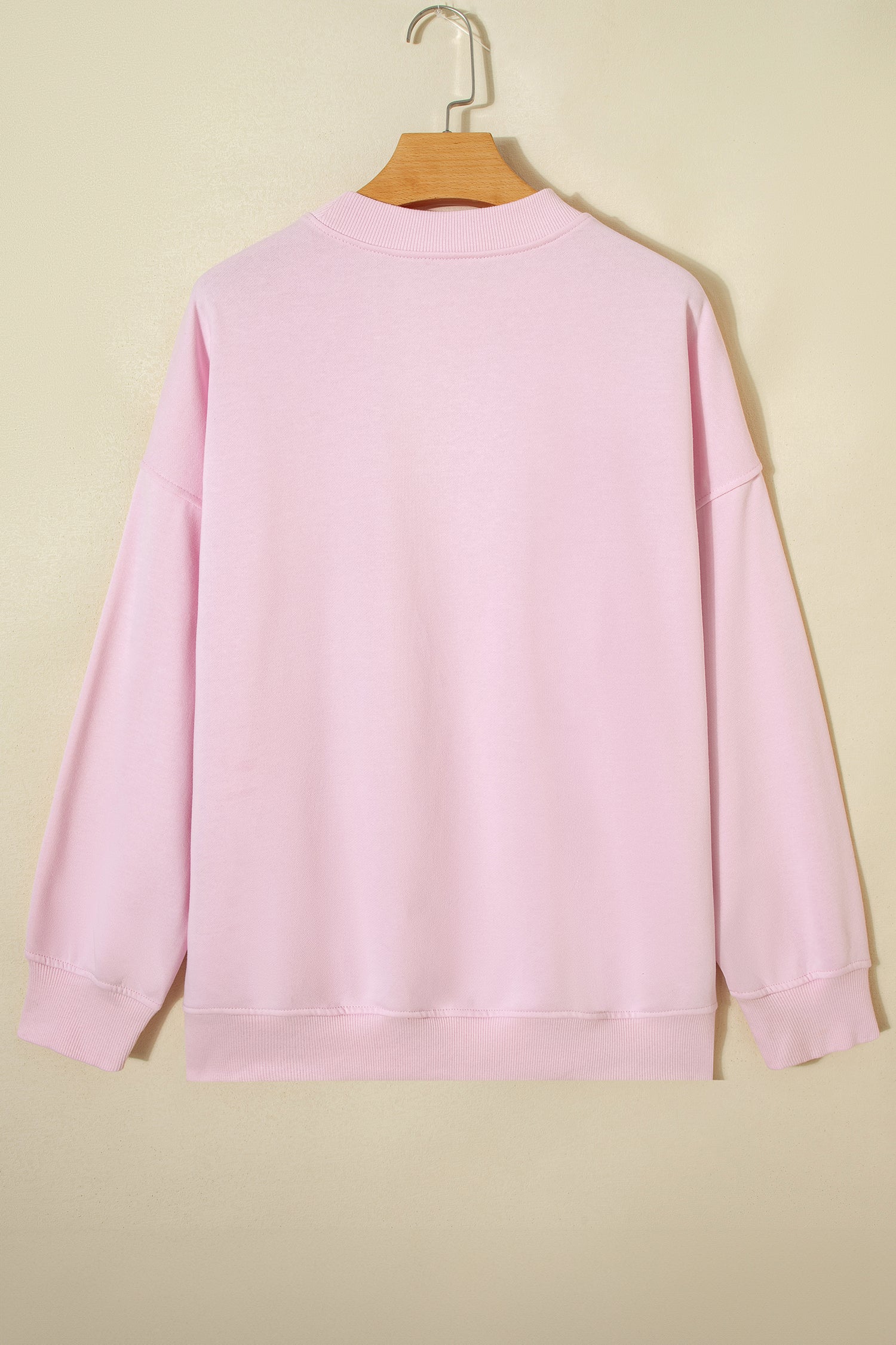 Light Pink Sweetheart Patchwork Oversize Sweatshirt-Tops/Sweatshirts & Hoodies-[Adult]-[Female]-2022 Online Blue Zone Planet