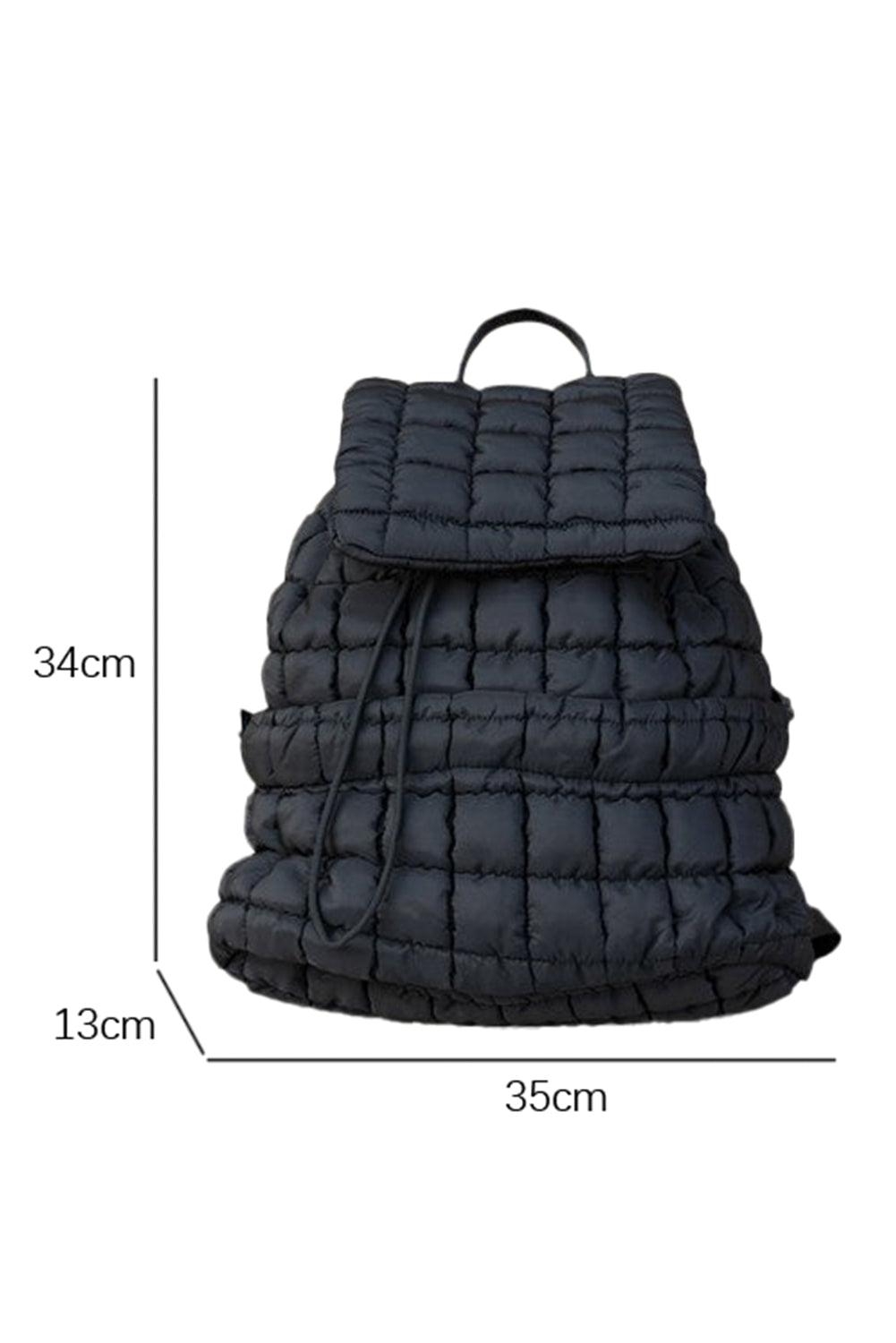 Coffee Solid Flapped Quilted Puffer Backpack-Backpacks-[Adult]-[Female]-2022 Online Blue Zone Planet