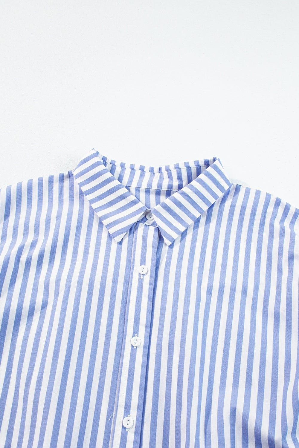 Striped Collared Neck Half Sleeve Shirt-TOPS / DRESSES-[Adult]-[Female]-2022 Online Blue Zone Planet