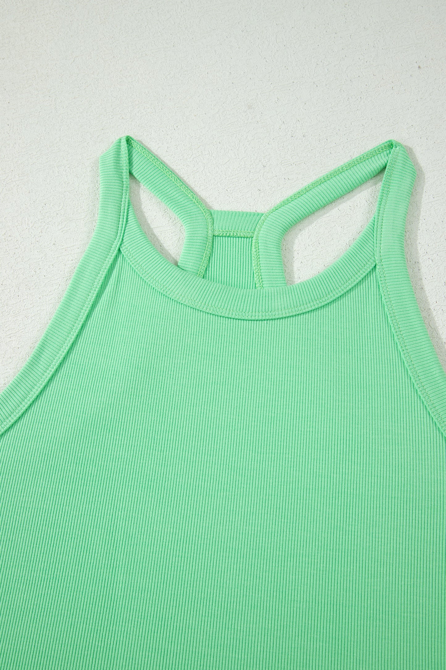 Sachet Pink Slim Tank Top Elastic High Waist Shorts 2pcs Outfit-Two Piece Sets/Short Sets-[Adult]-[Female]-2022 Online Blue Zone Planet