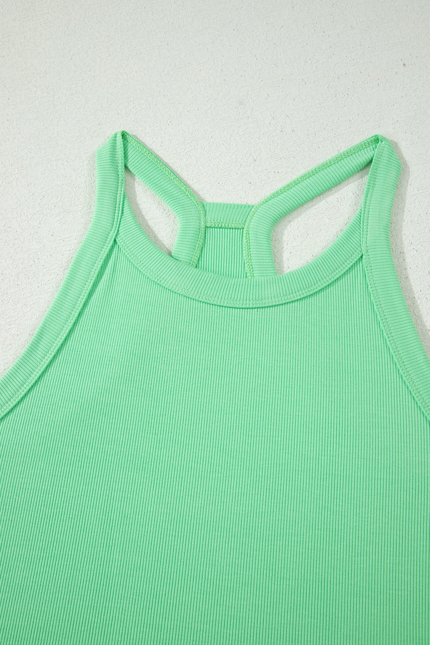 Sachet Pink Slim Tank Top Elastic High Waist Shorts 2pcs Outfit-Two Piece Sets/Short Sets-[Adult]-[Female]-2022 Online Blue Zone Planet