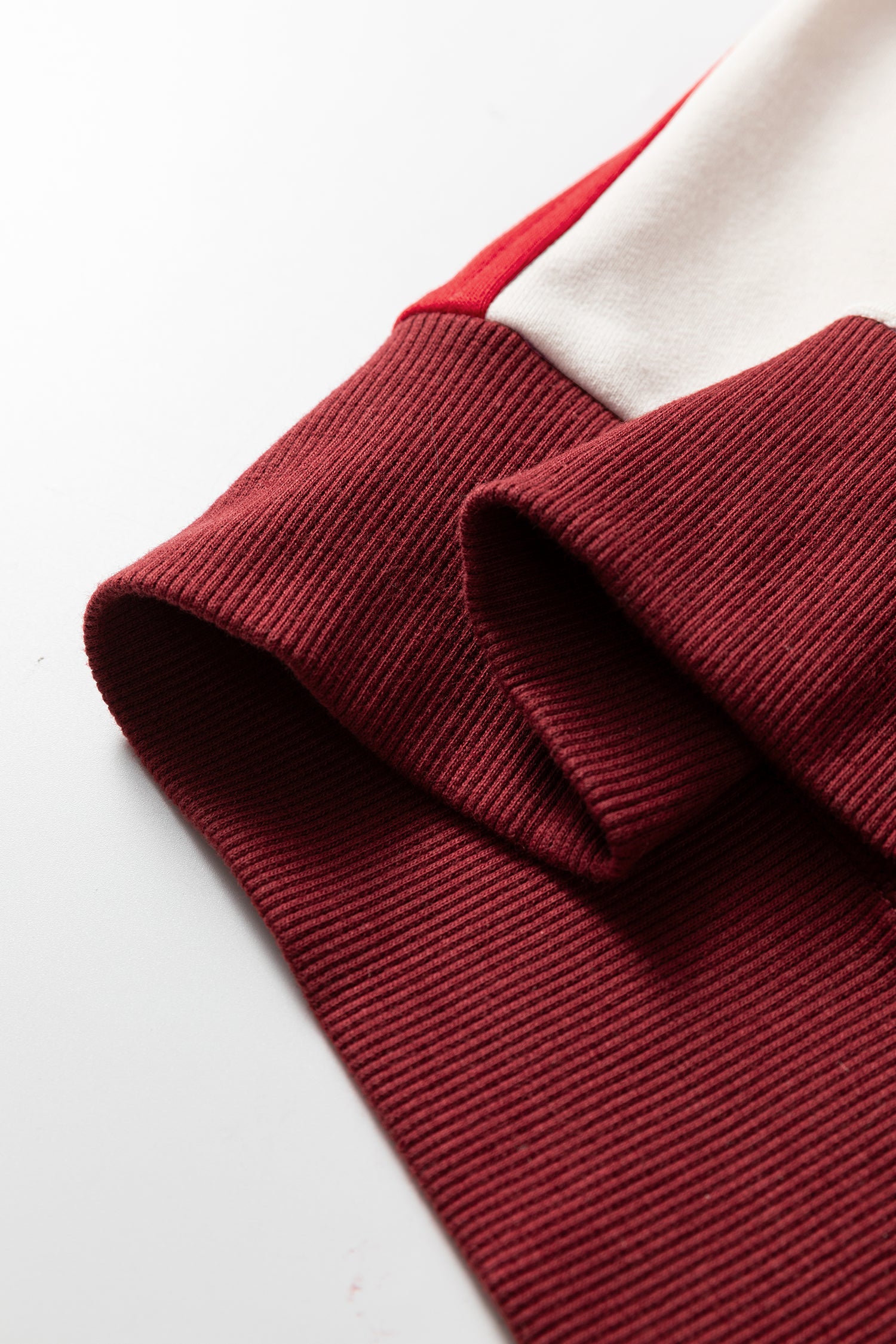 Fiery Red Color Block Patchwork Snap Button Oversize Hoodie-Tops / Dresses-[Adult]-[Female]-2022 Online Blue Zone Planet