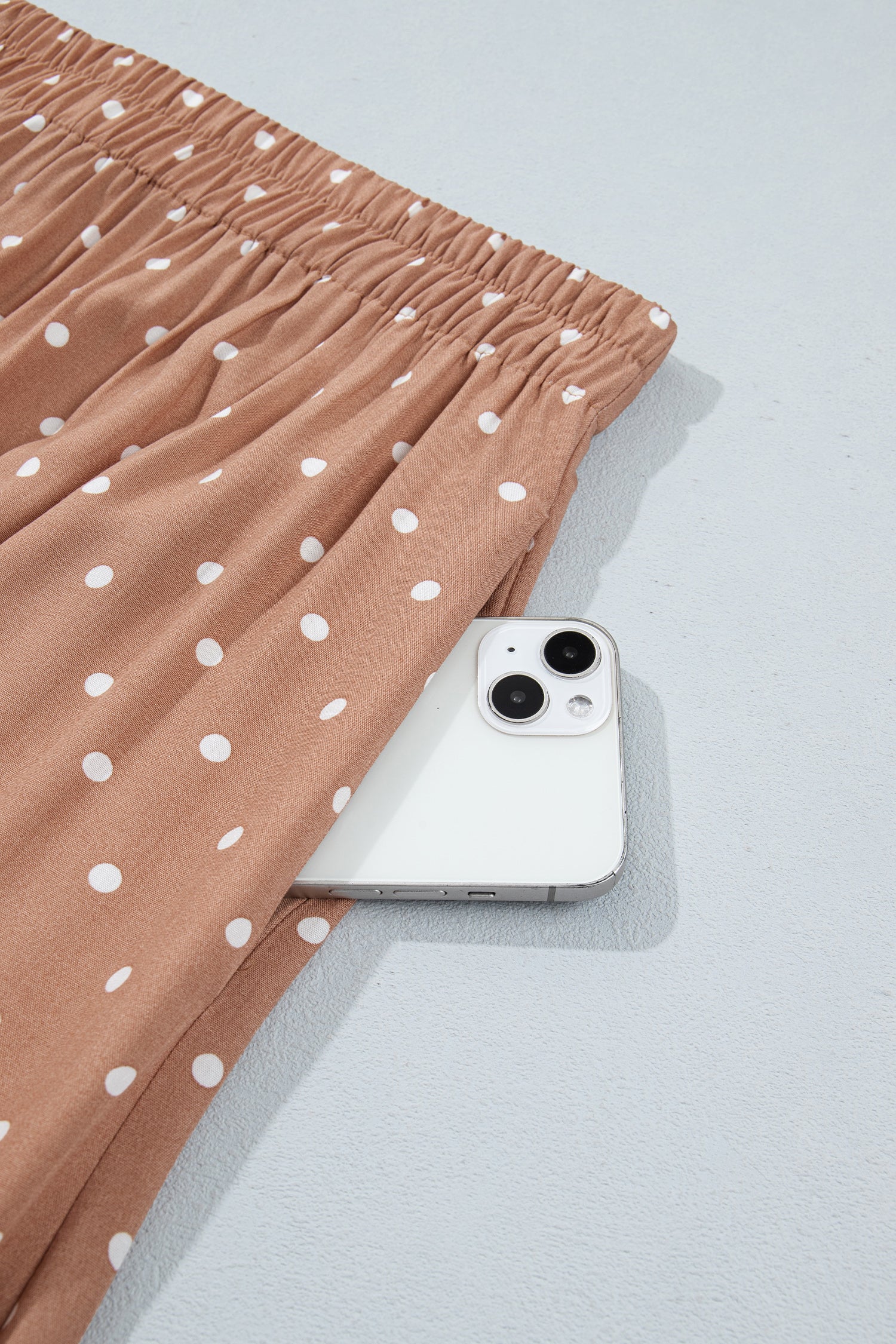 Brown Polka Dot Lace Hem Elegant Long Shift Skirt-Bottoms/Skirts & Petticoat-[Adult]-[Female]-2022 Online Blue Zone Planet